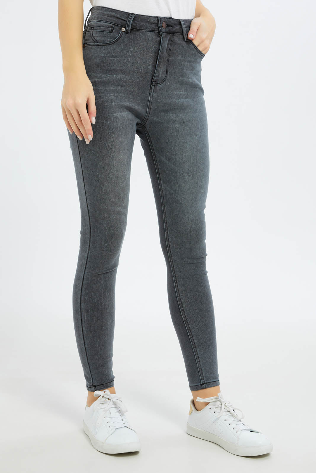 Redtag-Women-Charcoal-Wash-Mid-Waist-Skinny-Jeans-Category:Jeans,-Colour:Charcoal,-Deals:New-In,-Filter:Women's-Clothing,-FIT-WALL-(FTW),-New-In-Women-APL,-Non-Sale,-S23C,-Section:Women,-Women-Jeans-Women's-