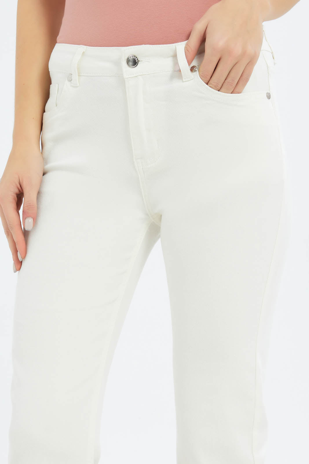 Redtag-Women-White-Mid-Waist-Straight-Jeans-Category:Jeans,-Colour:White,-Deals:New-In,-Filter:Women's-Clothing,-FIT-WALL-(FTW),-New-In-Women-APL,-Non-Sale,-S23C,-Section:Women,-Women-Jeans-Women's-