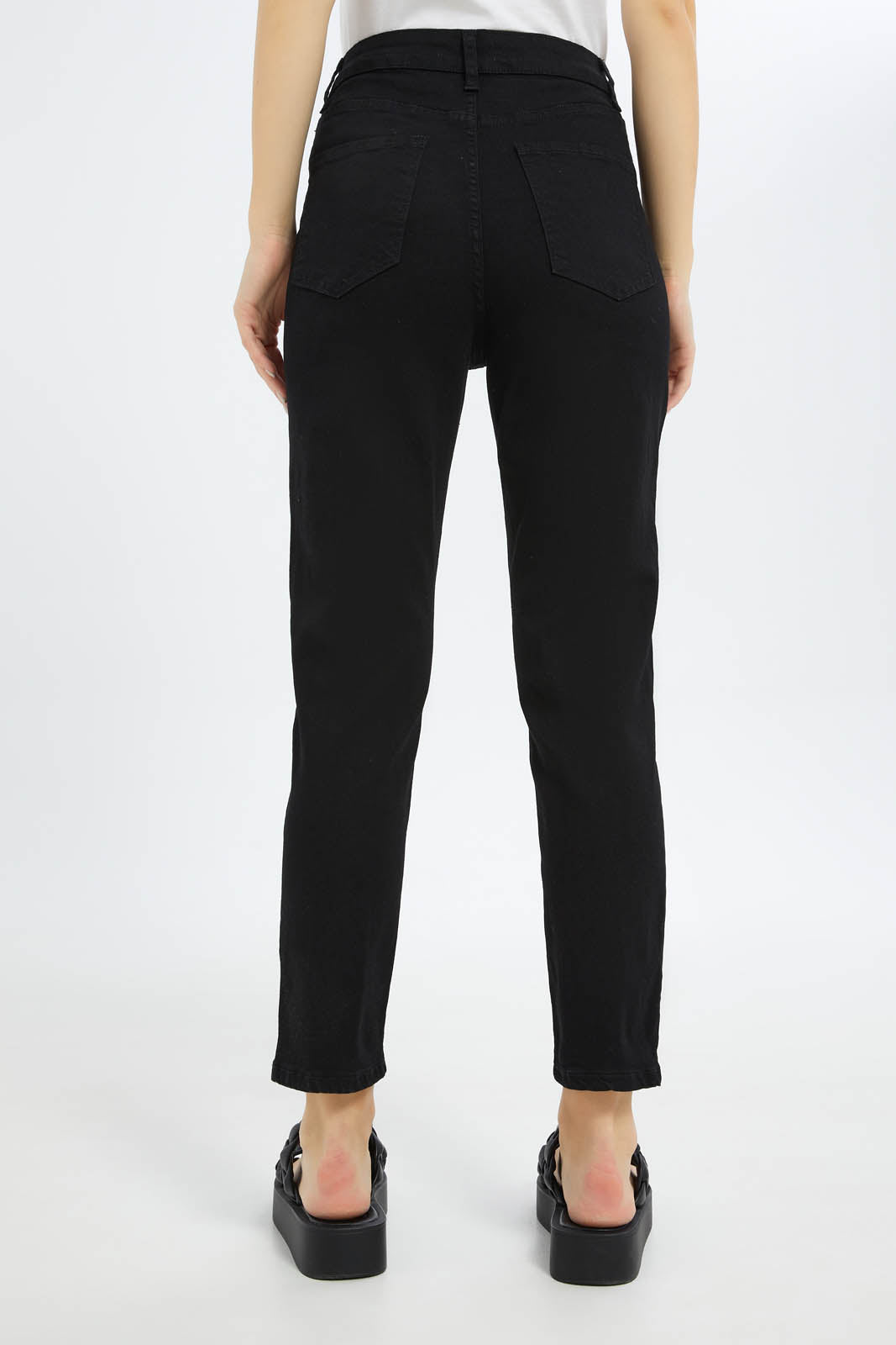 Redtag-Women-Black-High-Waist-Mom-Jeans-Category:Jeans,-Colour:Black,-Deals:New-In,-Filter:Women's-Clothing,-FIT-WALL-(FTW),-New-In-Women-APL,-Non-Sale,-S23C,-Section:Women,-Women-Jeans-Women's-