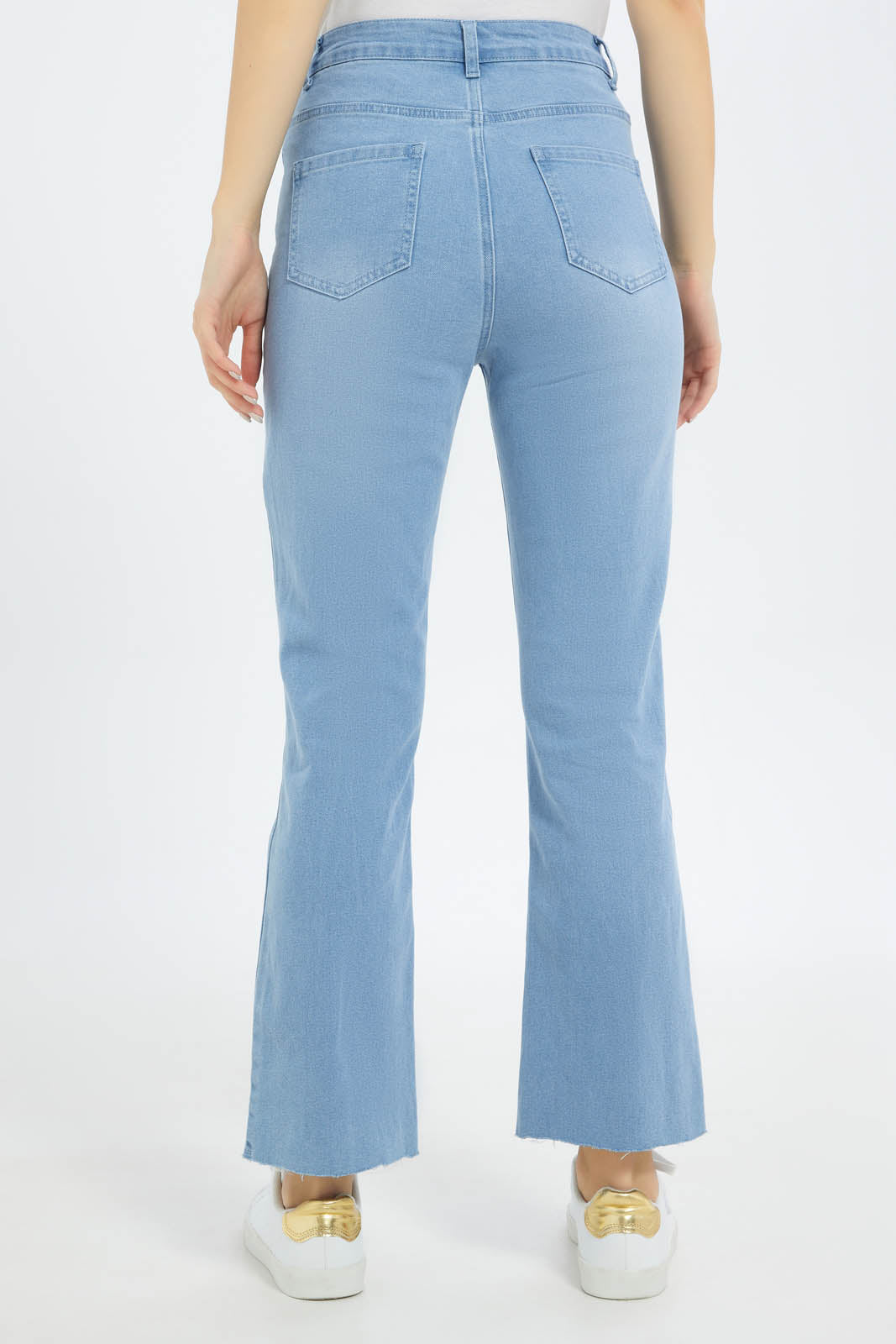 Redtag-Women-Medium-Wash-High-Waist-Fit-And-Flare-Jeans-With-Button-Detailing-Category:Jeans,-Colour:Indigo,-Deals:New-In,-Filter:Women's-Clothing,-New-In-Women-APL,-Non-Sale,-S23C,-Section:Women,-TBL,-Women-Jeans-Women's-