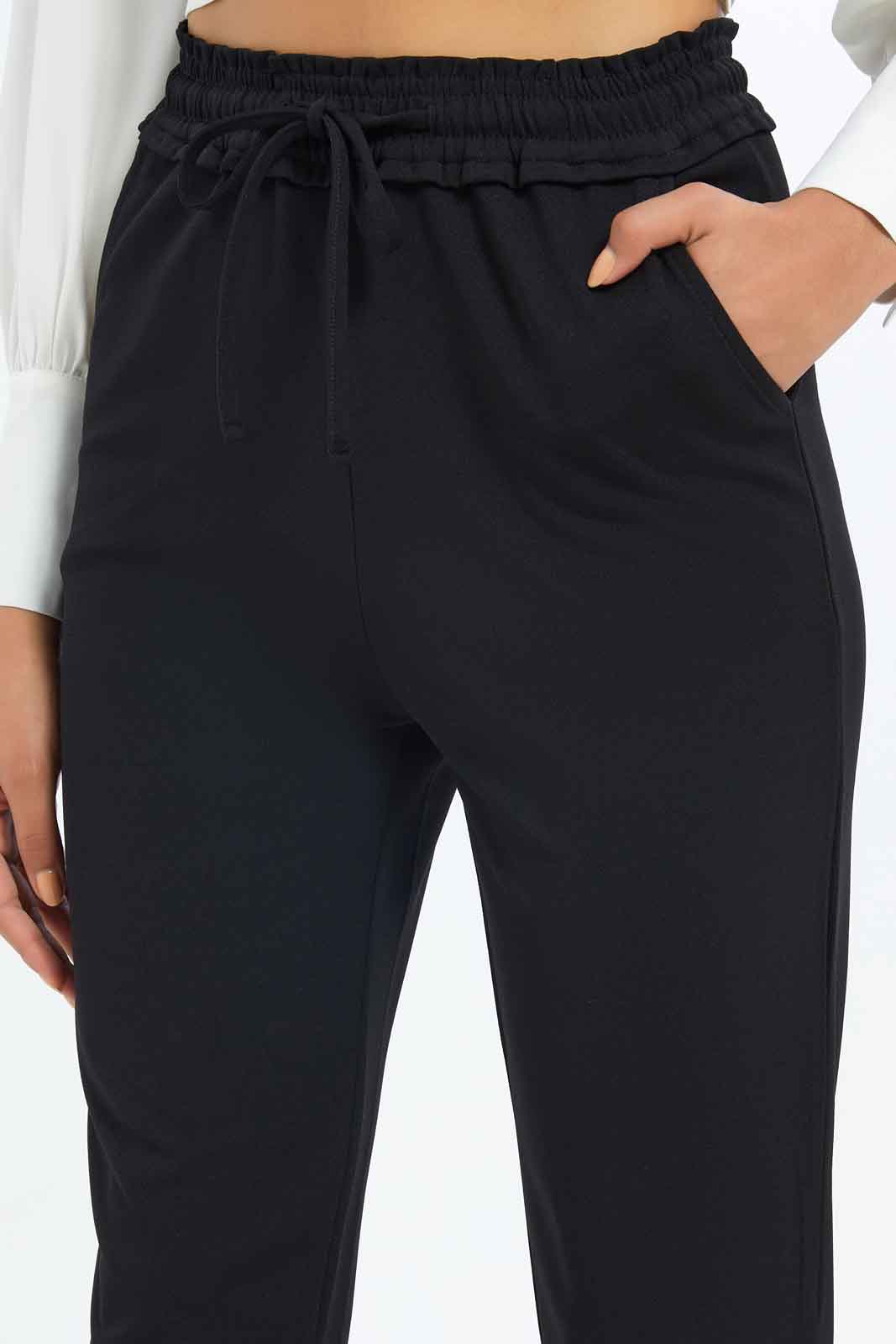 Redtag-Women-Tapered-Drawstring-Trouser-Category:Trousers,-Colour:Black,-Deals:New-In,-Filter:Women's-Clothing,-New-In-Women-APL,-Non-Sale,-S23C,-Section:Women,-Women-Trousers-Women's-