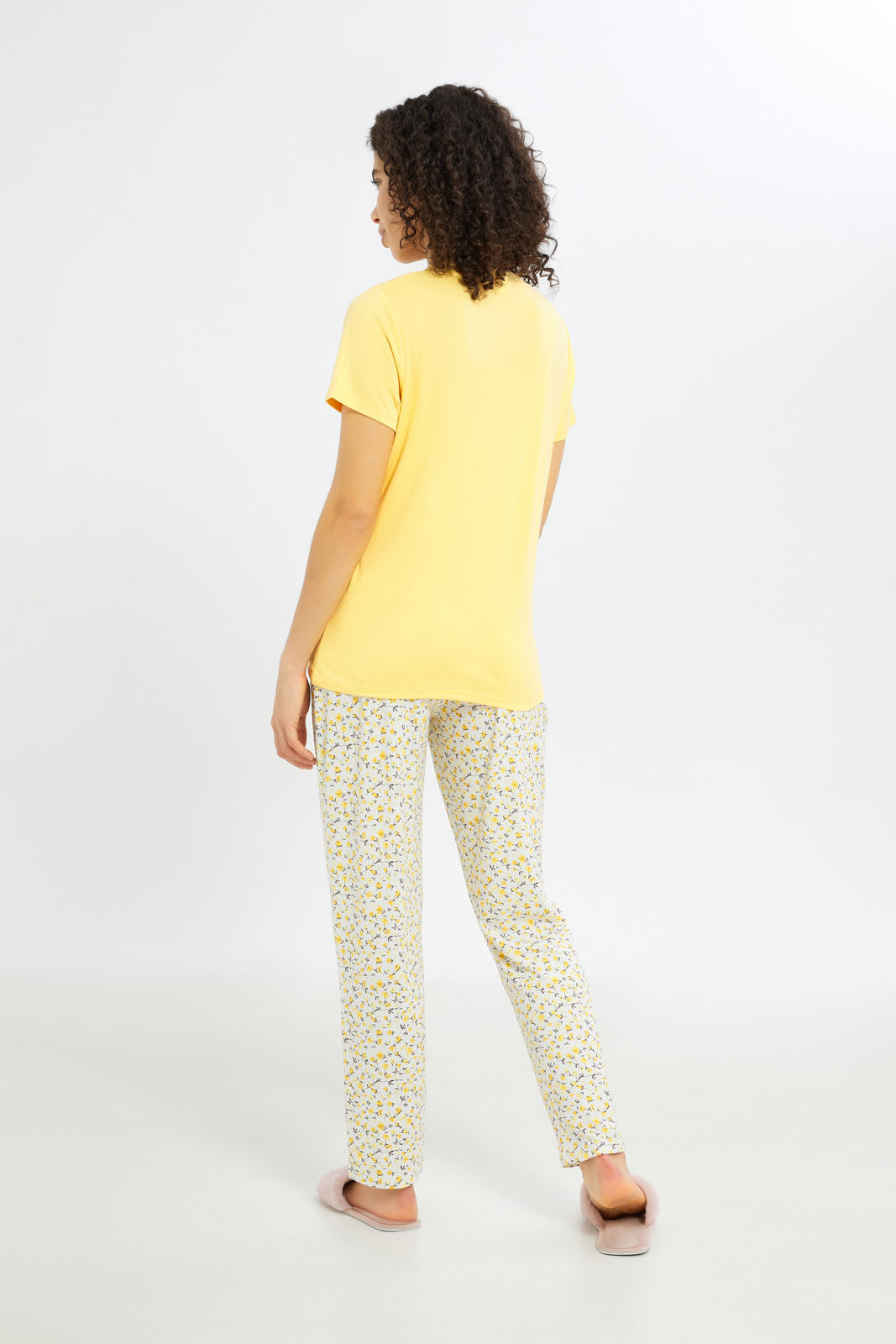 Redtag-Women-Assorted-Short-Sleeves-Pajama-Set-Bottom-Aop-Category:Pyjama-Sets,-Colour:Assorted,-Deals:New-In,-Filter:Women's-Clothing,-H1:LWR,-H2:LDN,-H3:NWR,-H4:PJS,-New-In-Women-APL,-Non-Sale,-Promo:TBL,-S23C,-Season:S23C,-Section:Women,-TBL,-Women-Pyjama-Sets--