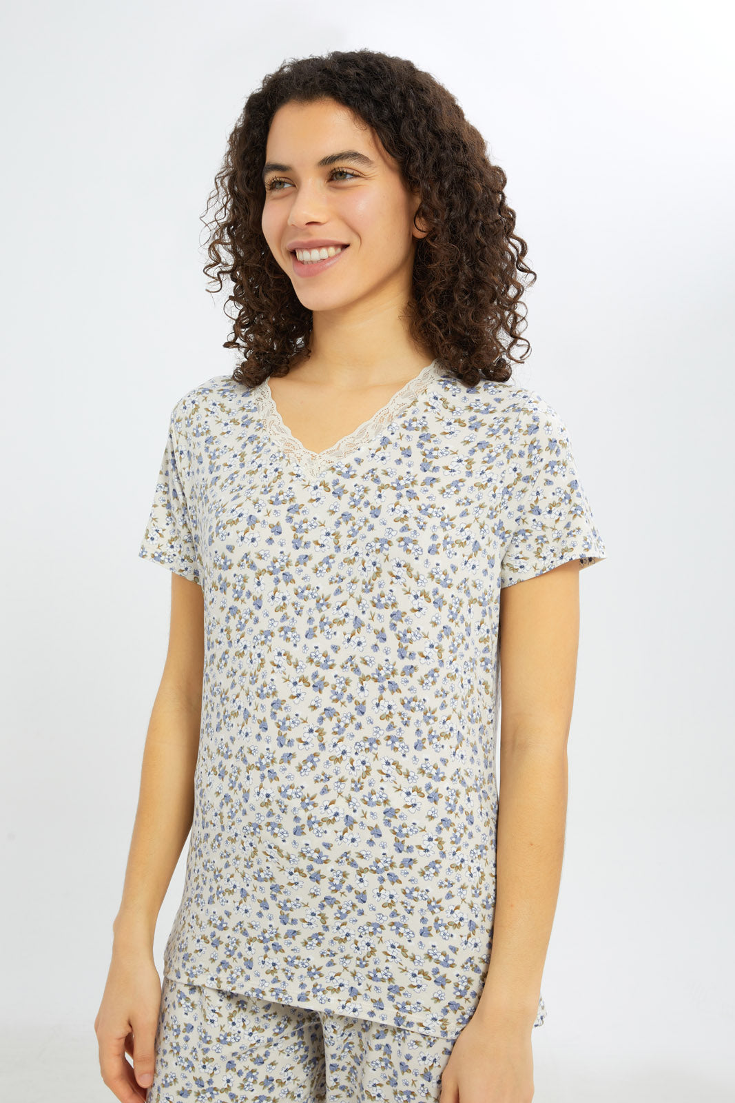 Redtag-Women-Assorted-Short-Sleeves-Pajama-Set-Bottom-Aop-Category:Pyjama-Sets,-Colour:Assorted,-Deals:New-In,-Filter:Women's-Clothing,-H1:LWR,-H2:LDN,-H3:NWR,-H4:PJS,-New-In-Women-APL,-Non-Sale,-Promo:TBL,-S23C,-Season:S23C,-Section:Women,-TBL,-Women-Pyjama-Sets--