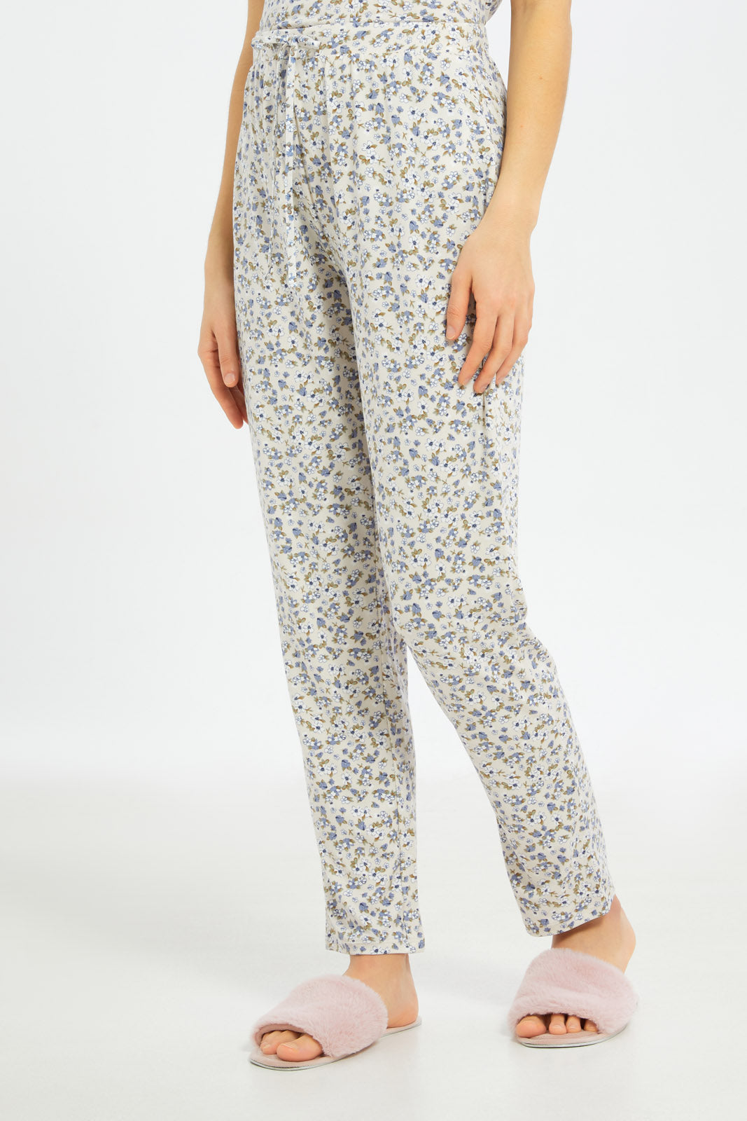 Redtag-Women-Assorted-Short-Sleeves-Pajama-Set-Bottom-Aop-Category:Pyjama-Sets,-Colour:Assorted,-Deals:New-In,-Filter:Women's-Clothing,-H1:LWR,-H2:LDN,-H3:NWR,-H4:PJS,-New-In-Women-APL,-Non-Sale,-Promo:TBL,-S23C,-Season:S23C,-Section:Women,-TBL,-Women-Pyjama-Sets--