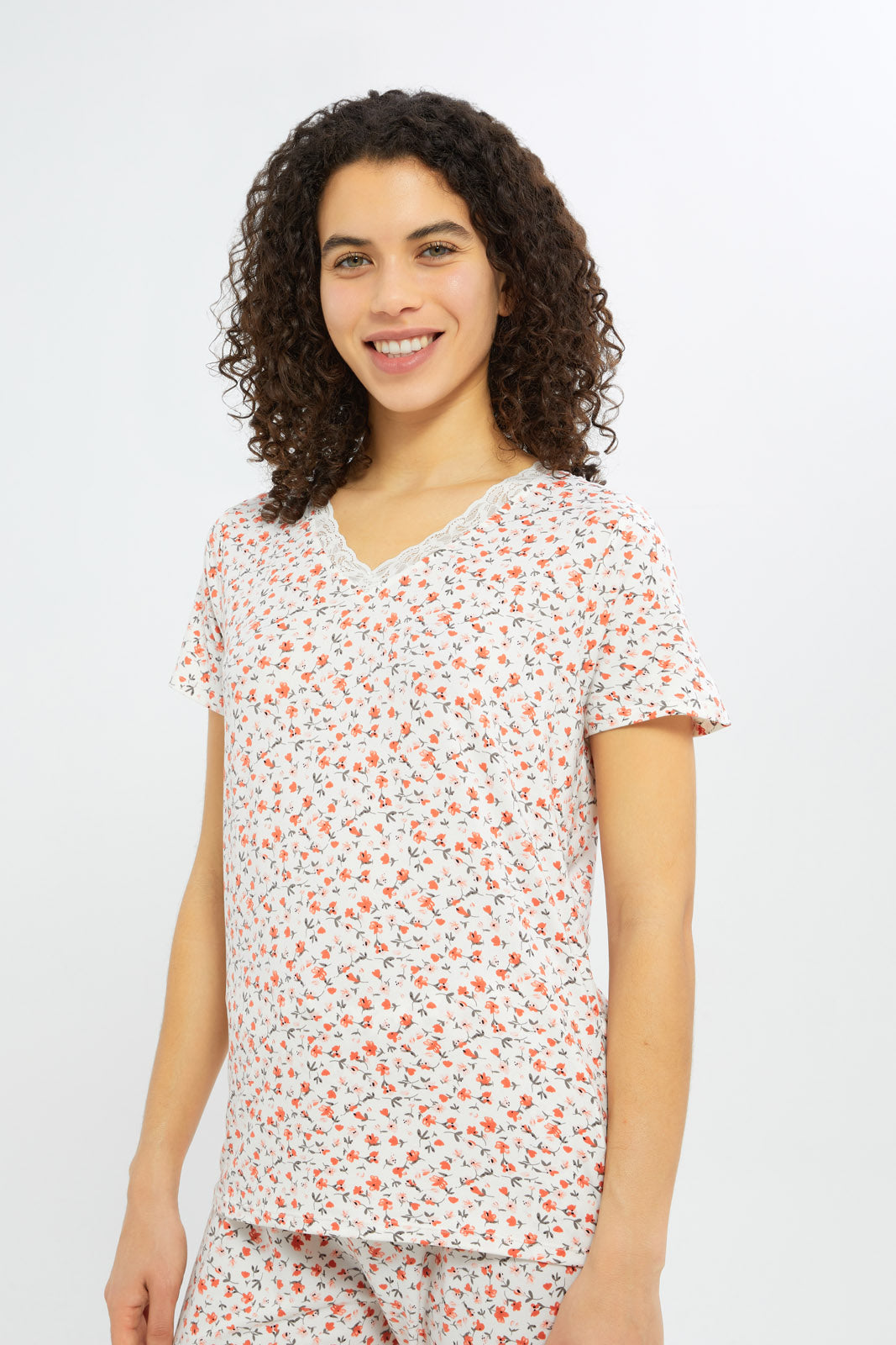 Redtag-Women-Assorted-Short-Sleeves-Pajama-Set-Bottom-Aop-Category:Pyjama-Sets,-Colour:Assorted,-Deals:New-In,-Filter:Women's-Clothing,-H1:LWR,-H2:LDN,-H3:NWR,-H4:PJS,-New-In-Women-APL,-Non-Sale,-Promo:TBL,-S23C,-Season:S23C,-Section:Women,-TBL,-Women-Pyjama-Sets--