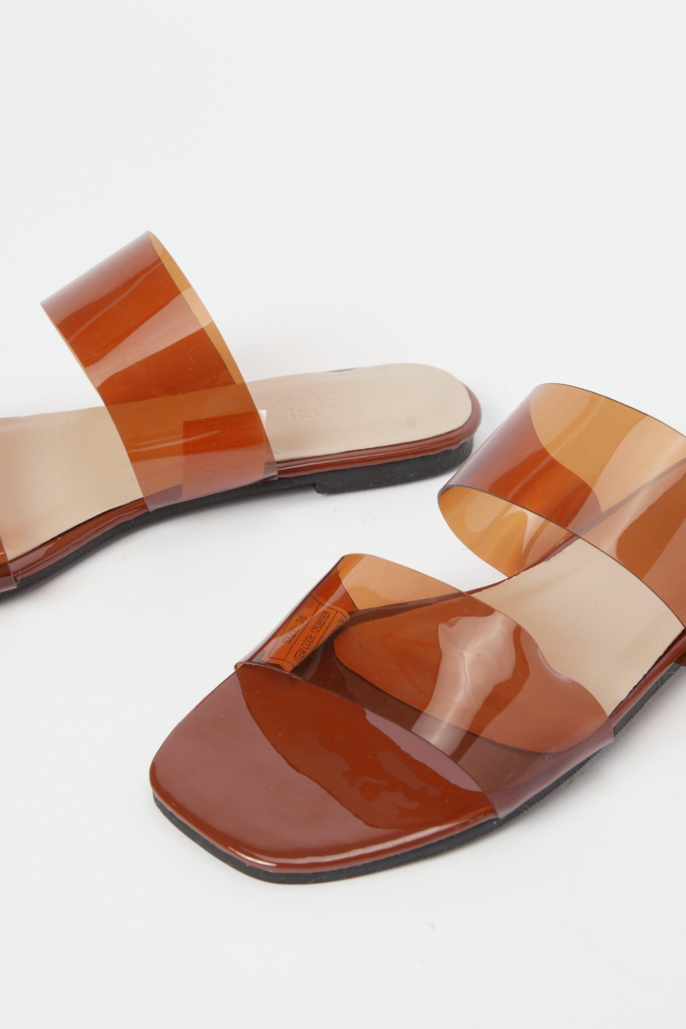 Redtag-Tan-Vinyl-Mule-Category:Sandals,-Colour:Tan,-Deals:New-In,-Filter:Women's-Footwear,-H1:FOO,-H2:LAD,-H3:SAF,-H4:SAN,-LEC-Sandals,-N/A,-New-In-Women-FOO,-Non-Sale,-S23C,-Season:S23C,-Section:Women-Women's-
