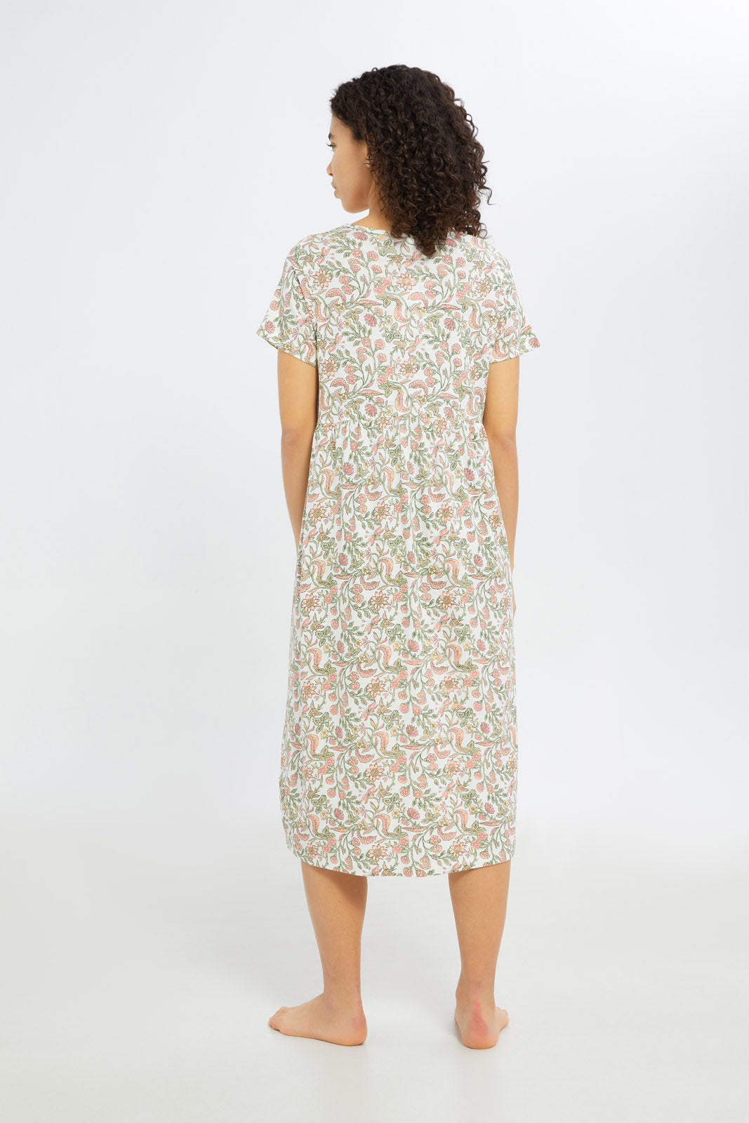 Redtag-Women-Ivory-Aop-Short-Sleeves-Nightgown-In-Extended-Sizes-Category:Nightgowns,-Colour:Assorted,-Deals:New-In,-Filter:Women's-Clothing,-H1:LWR,-H2:LDN,-H3:NWR,-H4:NGN,-New-In-Women-APL,-Non-Sale,-S23C,-Season:S23C,-Section:Women,-Women-Nightgowns--
