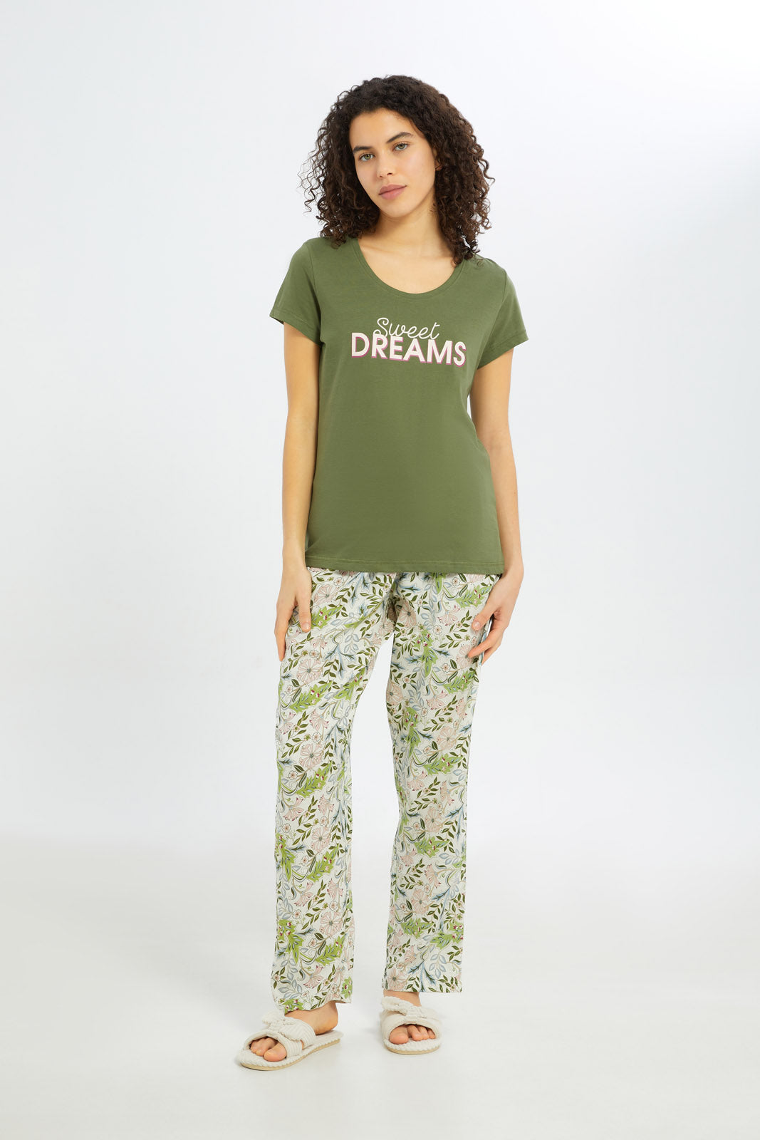 Redtag-Women-Assorted-Short-Sleeves-Table-Pajama-Set-Category:Pyjama-Sets,-Colour:Assorted,-Deals:New-In,-Filter:Women's-Clothing,-H1:LWR,-H2:LDN,-H3:NWR,-H4:PJS,-New-In-Women-APL,-Non-Sale,-Promo:TBL,-S23C,-Season:S23C,-Section:Women,-TBL,-Women-Pyjama-Sets--