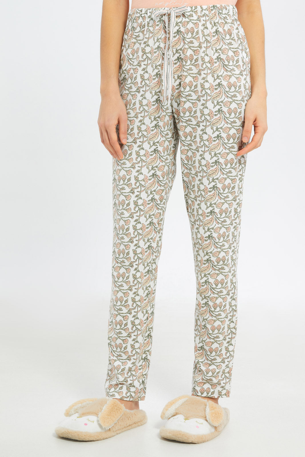 Redtag-Women-Ivory-Short-Aop-Bottom-Sleeves-Pajama-Set-Category:Pyjama-Sets,-Colour:Assorted,-Deals:New-In,-Filter:Women's-Clothing,-H1:LWR,-H2:LDN,-H3:NWR,-H4:PJS,-New-In-Women-APL,-Non-Sale,-Promo:TBL,-S23C,-Season:S23C,-Section:Women,-TBL,-Women-Pyjama-Sets--