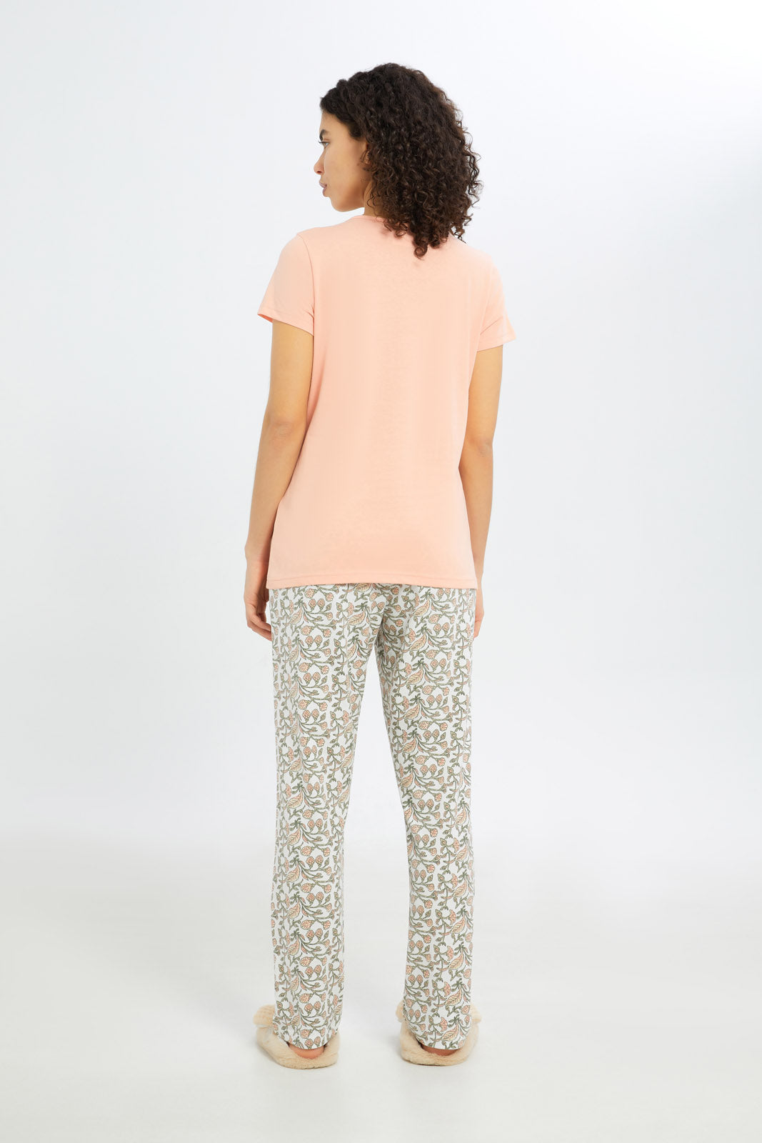 Redtag-Women-Ivory-Short-Aop-Bottom-Sleeves-Pajama-Set-Category:Pyjama-Sets,-Colour:Assorted,-Deals:New-In,-Filter:Women's-Clothing,-H1:LWR,-H2:LDN,-H3:NWR,-H4:PJS,-New-In-Women-APL,-Non-Sale,-Promo:TBL,-S23C,-Season:S23C,-Section:Women,-TBL,-Women-Pyjama-Sets--