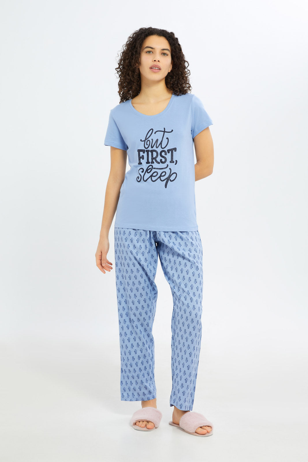 Redtag-Women-Assorted-Short-Sleeves-Table-Pajama-Set-Category:Pyjama-Sets,-Colour:Assorted,-Deals:New-In,-Filter:Women's-Clothing,-H1:LWR,-H2:LDN,-H3:NWR,-H4:PJS,-New-In-Women-APL,-Non-Sale,-Promo:TBL,-S23C,-Season:S23C,-Section:Women,-TBL,-Women-Pyjama-Sets--
