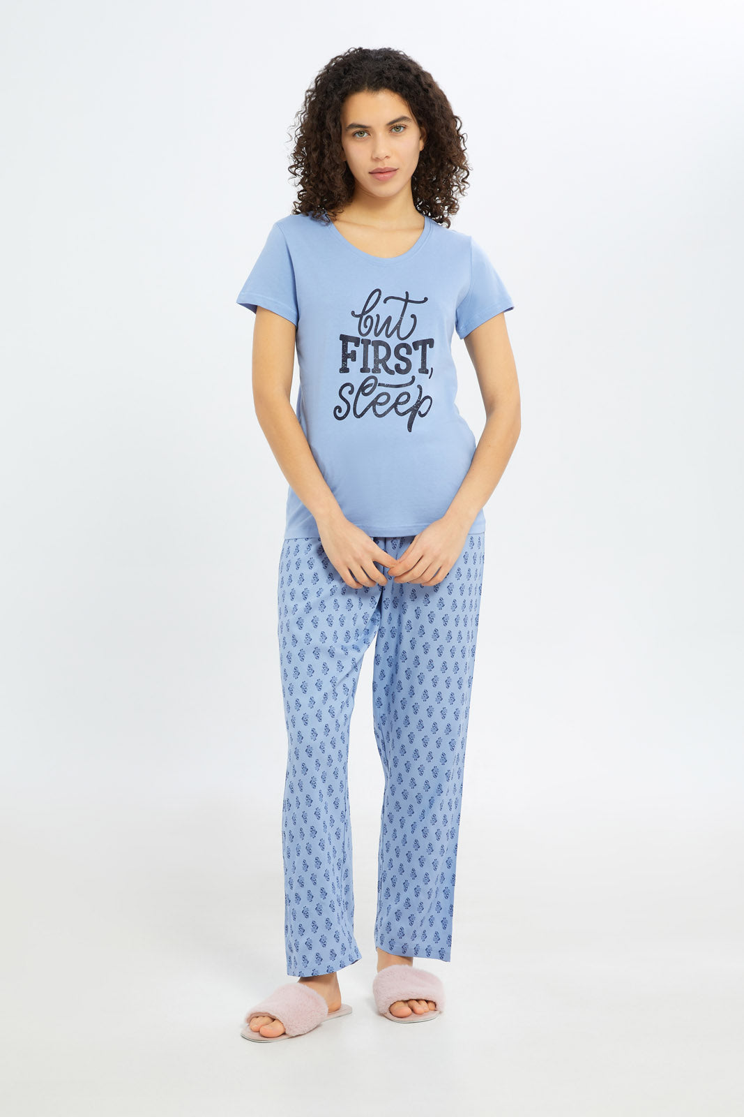 Redtag-Women-Assorted-Short-Sleeves-Table-Pajama-Set-Category:Pyjama-Sets,-Colour:Assorted,-Deals:New-In,-Filter:Women's-Clothing,-H1:LWR,-H2:LDN,-H3:NWR,-H4:PJS,-New-In-Women-APL,-Non-Sale,-Promo:TBL,-S23C,-Season:S23C,-Section:Women,-TBL,-Women-Pyjama-Sets--