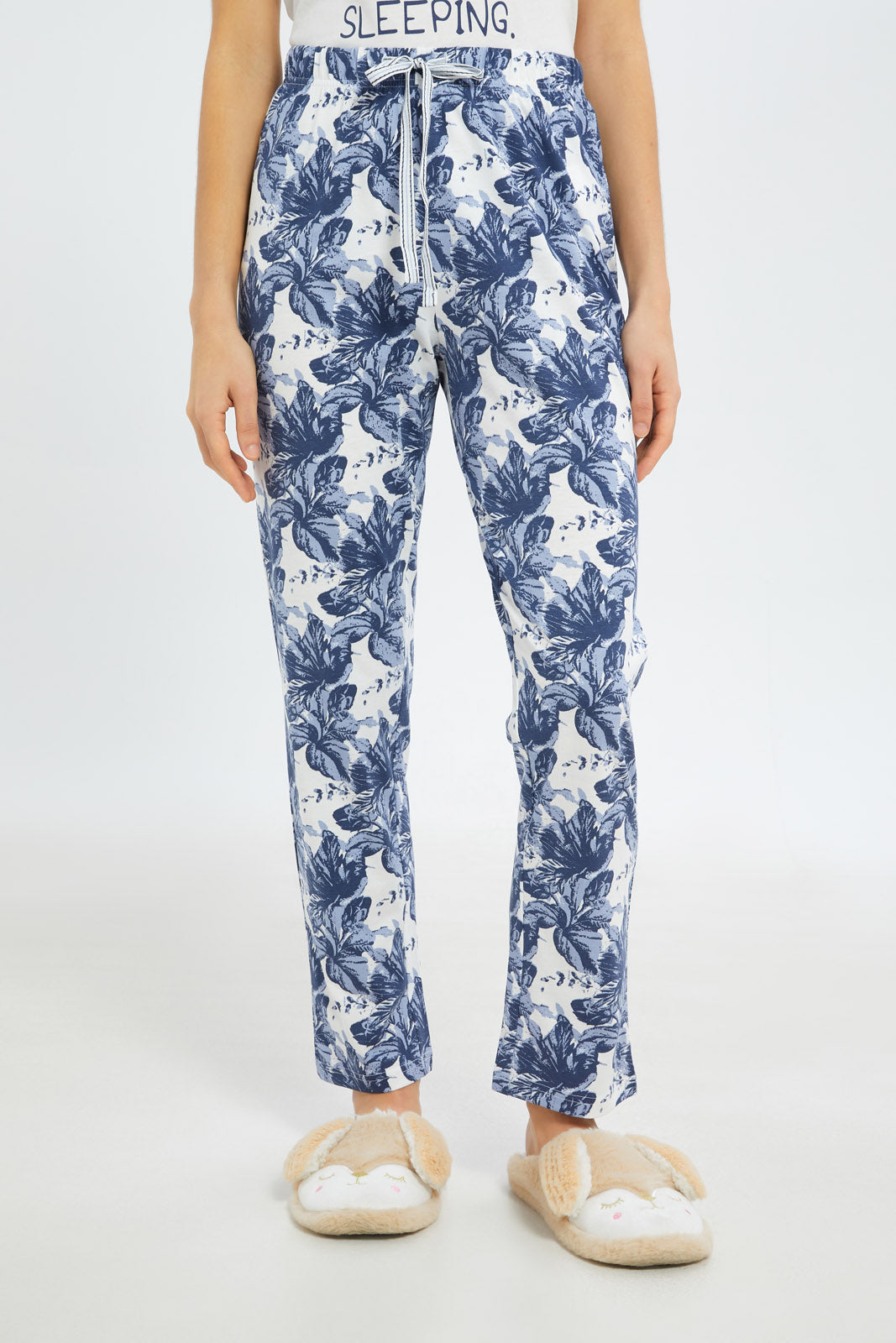 Redtag-Women-White-Short-Aop-Bottom-Sleeves-Pajama-Set-Category:Pyjama-Sets,-Colour:Assorted,-Deals:New-In,-Filter:Women's-Clothing,-H1:LWR,-H2:LDN,-H3:NWR,-H4:PJS,-New-In-Women-APL,-Non-Sale,-Promo:TBL,-S23C,-Season:S23C,-Section:Women,-TBL,-Women-Pyjama-Sets--