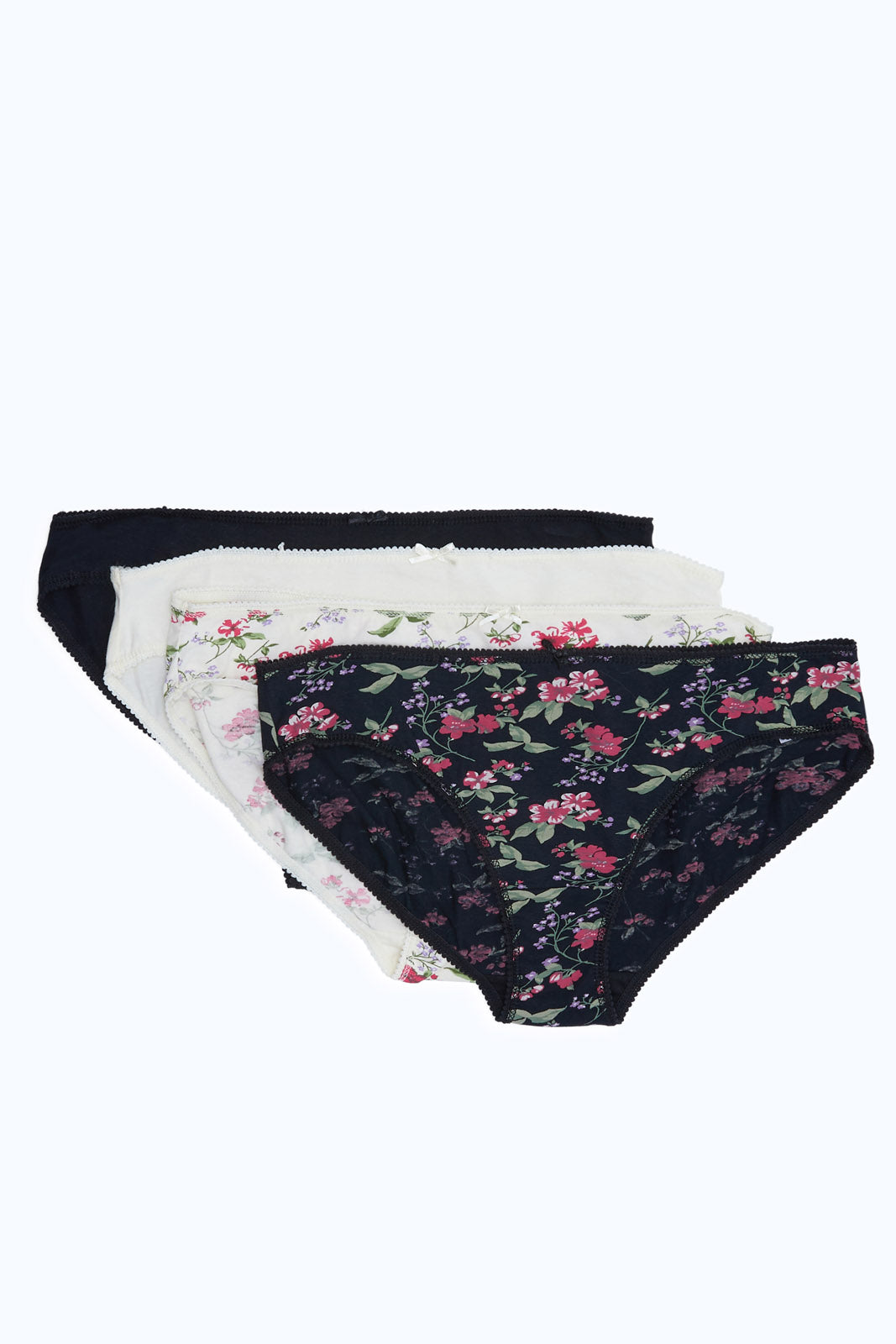 Redtag-Women-Ladies-Plus-Brief--4-Pack-Bikini-Assorted-Print-/-Plain-365,-Category:Briefs,-Colour:Assorted,-Deals:New-In,-Filter:Women's-Clothing,-H1:LWR,-H2:LDL,-H3:LIN,-H4:BRE,-New-In-Women-APL,-Non-Sale,-Season:365,-Section:Women,-Women-Briefs--