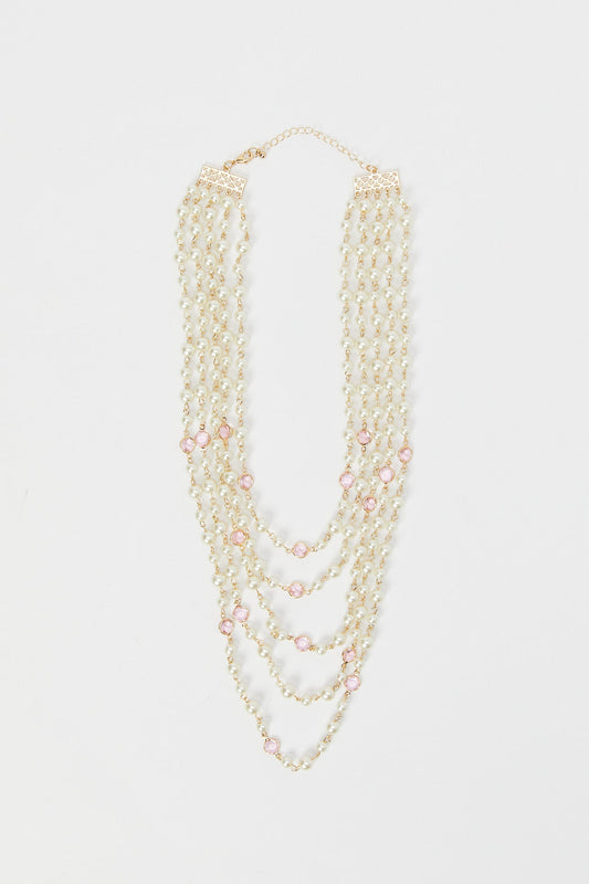 Redtag-Pearl-Multi-Layered-Necklace-Category:Jwellery,-Colour:Assorted,-Filter:Women's-Accessories,-LEC-Jewellery,-New-In,-New-In-Women-ACC,-Non-Sale,-RMD,-S23B,-Section:Women-Women-