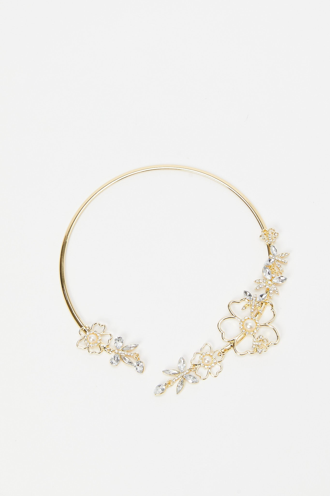 Redtag-Gold-And-Stone-Floral-Necklace-And-Earrings-Category:Jwellery,-Colour:Assorted,-Filter:Women's-Accessories,-LEC-Jewellery,-New-In,-New-In-Women-ACC,-Non-Sale,-RMD,-S23B,-Section:Women-Women-