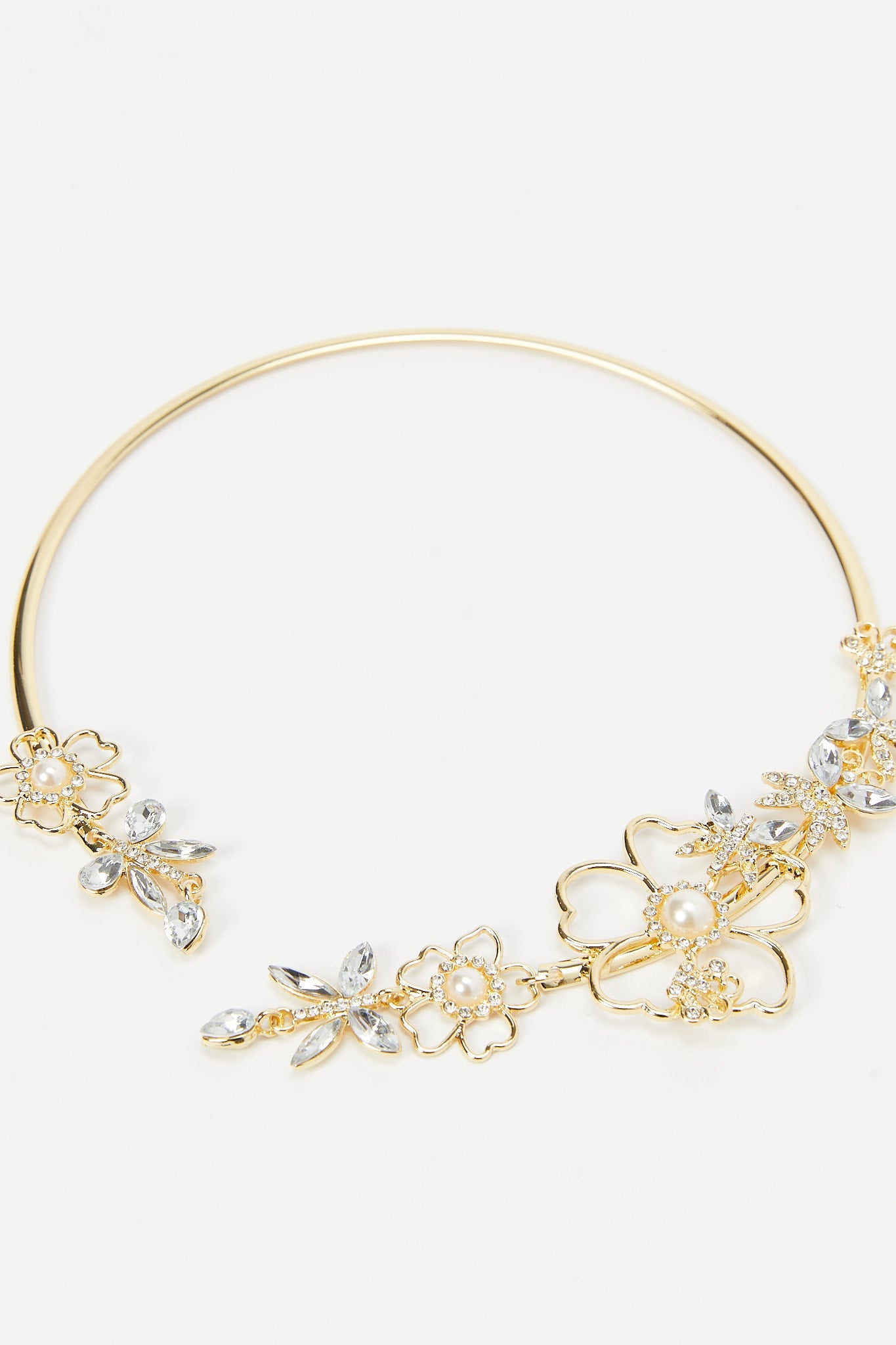 Redtag-Gold-And-Stone-Floral-Necklace-And-Earrings-Category:Jwellery,-Colour:Assorted,-Filter:Women's-Accessories,-LEC-Jewellery,-New-In,-New-In-Women-ACC,-Non-Sale,-RMD,-S23B,-Section:Women-Women-