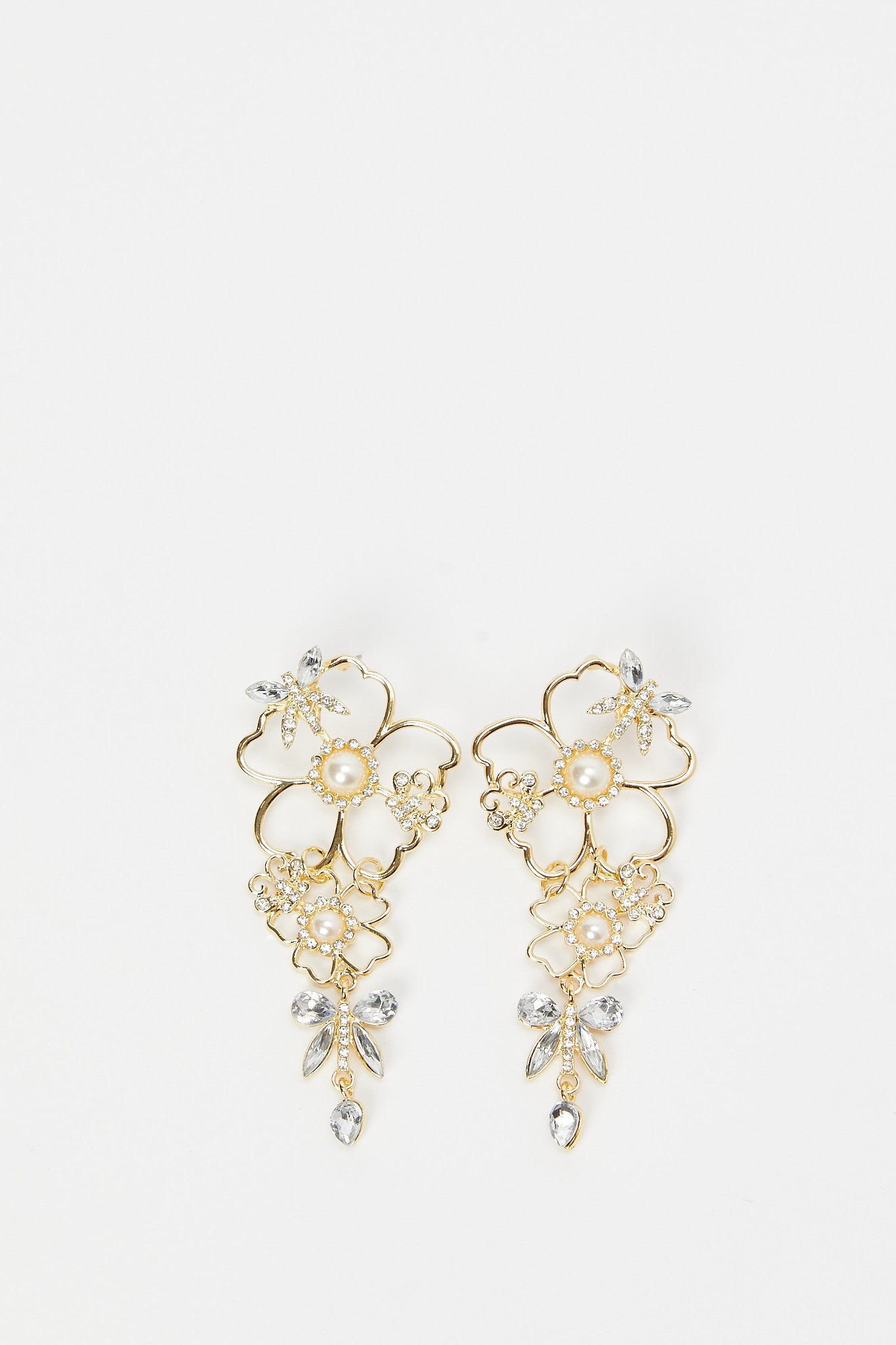 Redtag-Gold-And-Stone-Floral-Necklace-And-Earrings-Category:Jwellery,-Colour:Assorted,-Filter:Women's-Accessories,-LEC-Jewellery,-New-In,-New-In-Women-ACC,-Non-Sale,-RMD,-S23B,-Section:Women-Women-