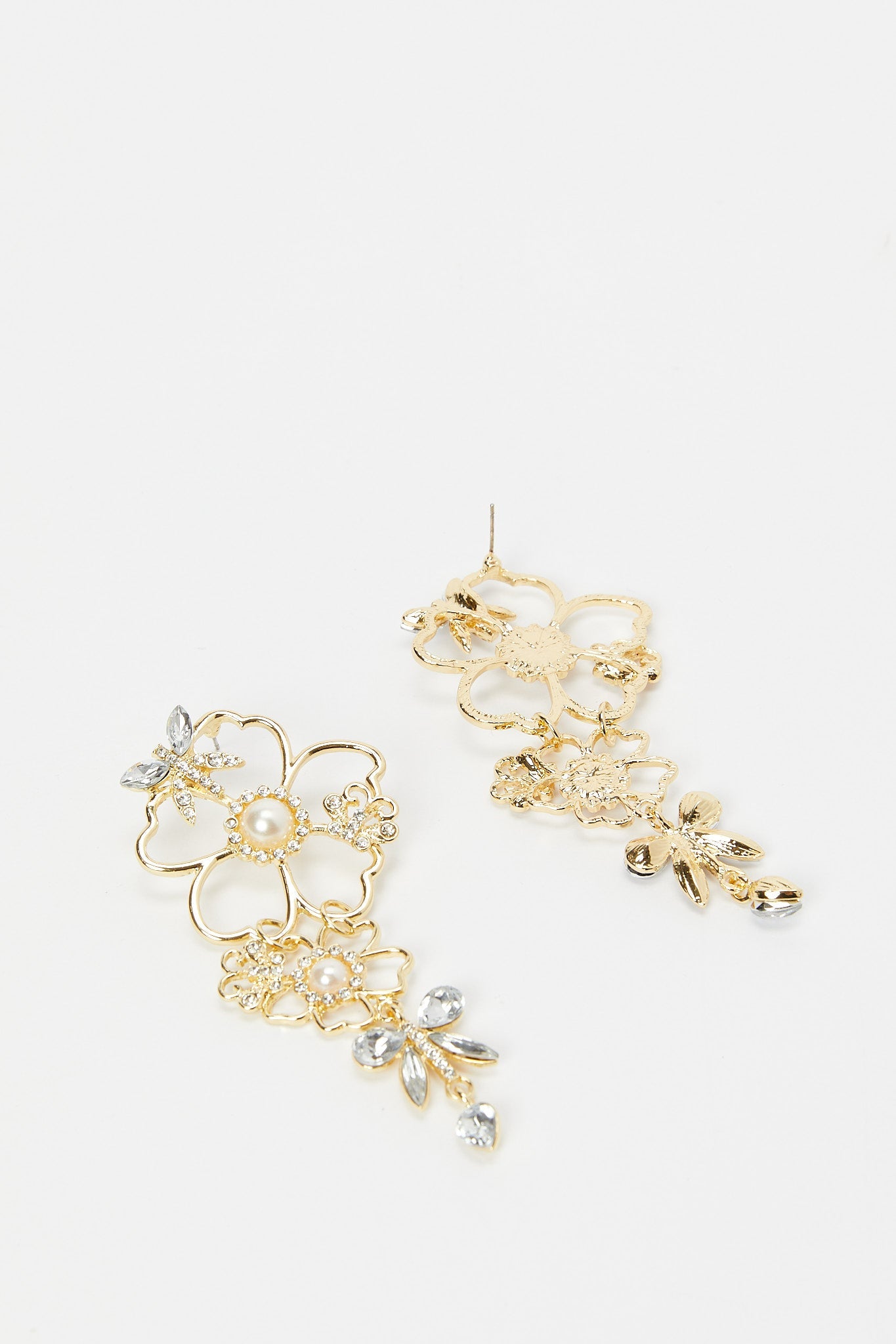 Redtag-Gold-And-Stone-Floral-Necklace-And-Earrings-Category:Jwellery,-Colour:Assorted,-Filter:Women's-Accessories,-LEC-Jewellery,-New-In,-New-In-Women-ACC,-Non-Sale,-RMD,-S23B,-Section:Women-Women-