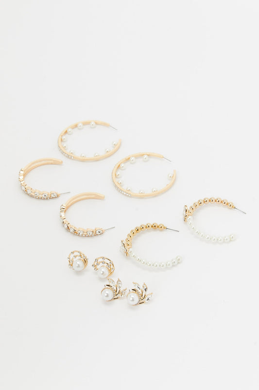 Redtag-Statement-Studs-And-Hoops-Set-Category:Jwellery,-Colour:Assorted,-Filter:Women's-Accessories,-LEC-Jewellery,-New-In,-New-In-Women-ACC,-Non-Sale,-RMD,-S23B,-Section:Women-Women-