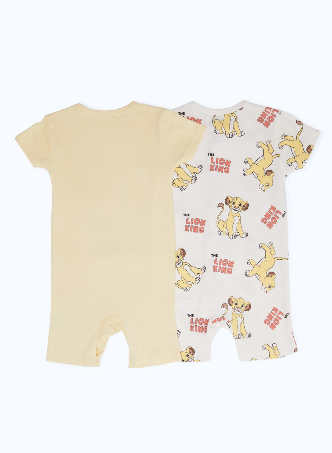 Redtag-Boys-Yellow-2-Piece-Lion-King-Rompers-Category:Rompers,-Colour:Yellow,-Deals:2-FOR-90,-Deals:New-In,-Filter:Baby-(0-to-12-Mths),-H1:KWR,-H2:NBF,-H3:RMS,-H4:RMS,-NBB-Rompers,-New-In-NBB-APL,-Non-Sale,-S23C,-Season:S23B,-Section:Boys-(0-to-14Yrs)-Baby-0 to 12 Months