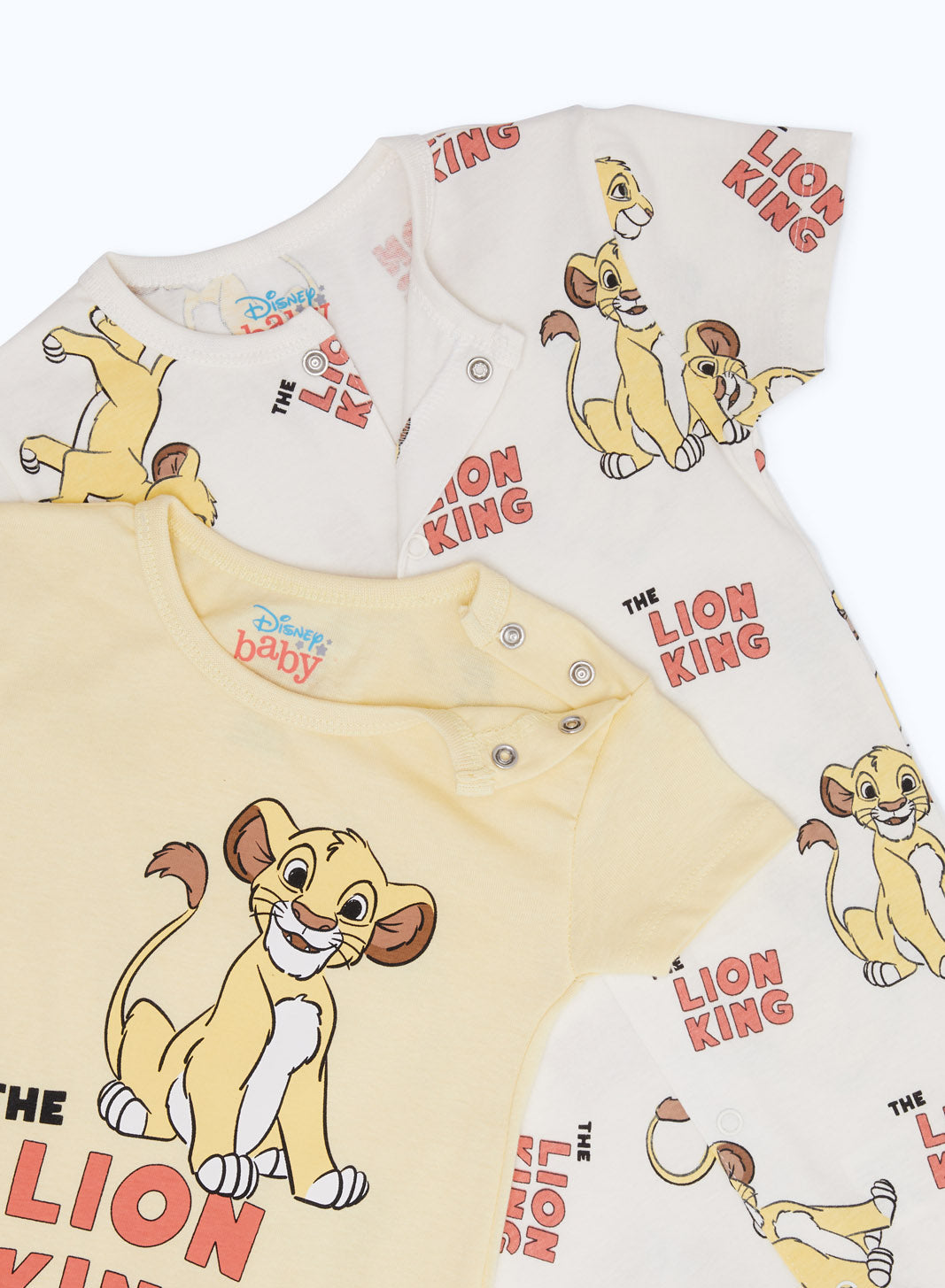 Redtag-Boys-Yellow-2-Piece-Lion-King-Rompers-Category:Rompers,-Colour:Yellow,-Deals:2-FOR-90,-Deals:New-In,-Filter:Baby-(0-to-12-Mths),-H1:KWR,-H2:NBF,-H3:RMS,-H4:RMS,-NBB-Rompers,-New-In-NBB-APL,-Non-Sale,-S23C,-Season:S23B,-Section:Boys-(0-to-14Yrs)-Baby-0 to 12 Months