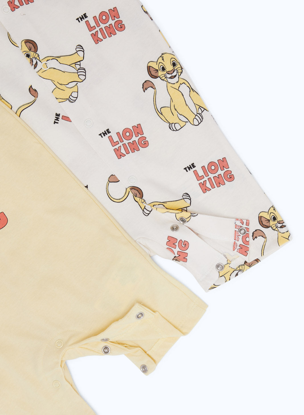 Redtag-Boys-Yellow-2-Piece-Lion-King-Rompers-Category:Rompers,-Colour:Yellow,-Deals:2-FOR-90,-Deals:New-In,-Filter:Baby-(0-to-12-Mths),-H1:KWR,-H2:NBF,-H3:RMS,-H4:RMS,-NBB-Rompers,-New-In-NBB-APL,-Non-Sale,-S23C,-Season:S23B,-Section:Boys-(0-to-14Yrs)-Baby-0 to 12 Months