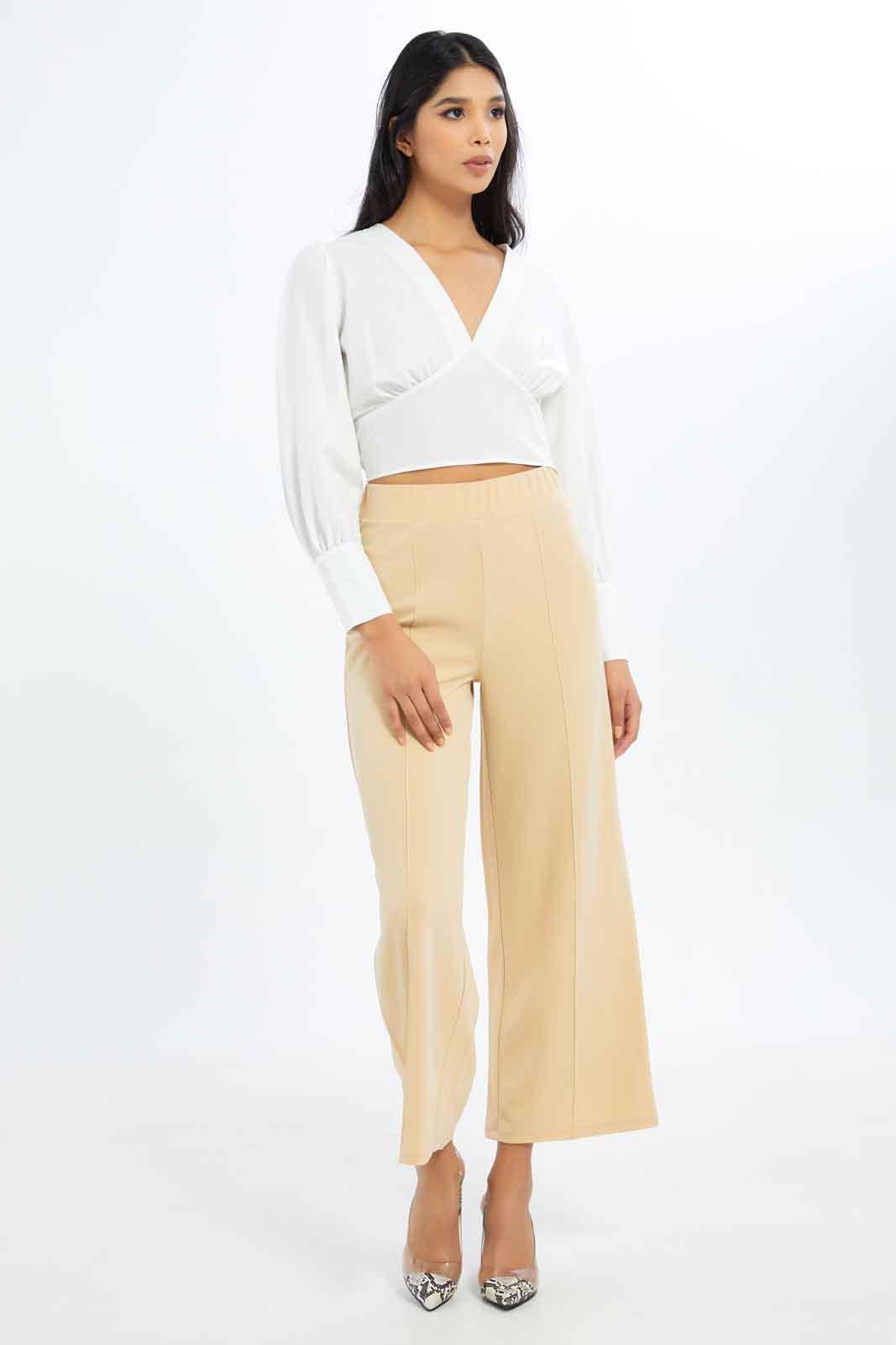 Redtag-Women-Front-Pin-Tuck-Wide-Leg-Trouser-Category:Trousers,-Colour:Beige,-Deals:New-In,-Filter:Women's-Clothing,-New-In-Women-APL,-Non-Sale,-S23C,-Section:Women,-Women-Trousers-Women's-