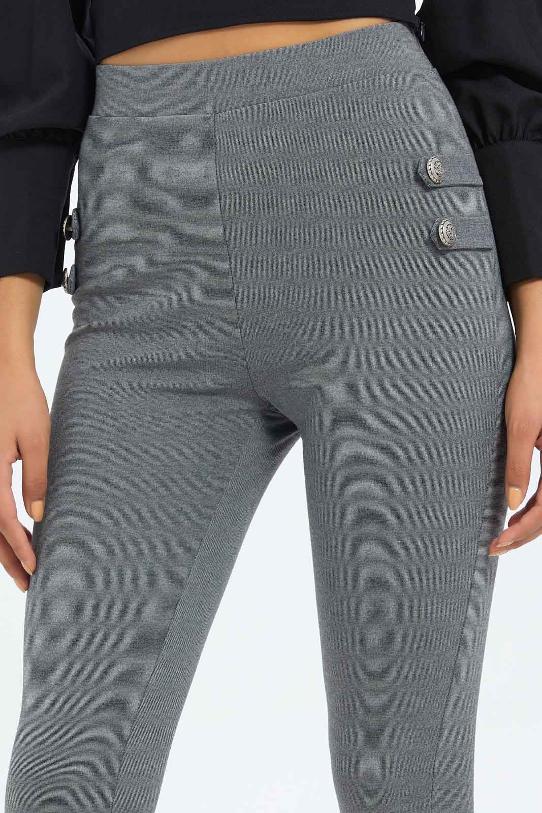 Redtag-Women-Black-Both-Side-Button-Detail-Legging-Category:Leggings,-Colour:Black,-Deals:New-In,-Filter:Women's-Clothing,-New-In-Women-APL,-Non-Sale,-S23C,-Section:Women,-Women-Leggings-Women's-