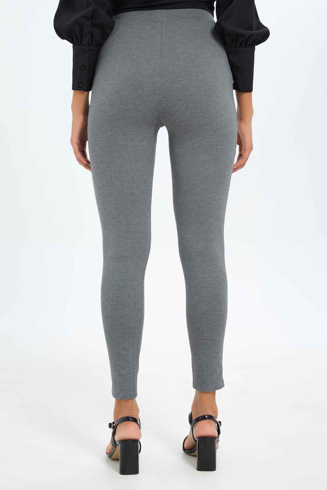 Redtag-Women-Black-Both-Side-Button-Detail-Legging-Category:Leggings,-Colour:Black,-Deals:New-In,-Filter:Women's-Clothing,-New-In-Women-APL,-Non-Sale,-S23C,-Section:Women,-Women-Leggings-Women's-