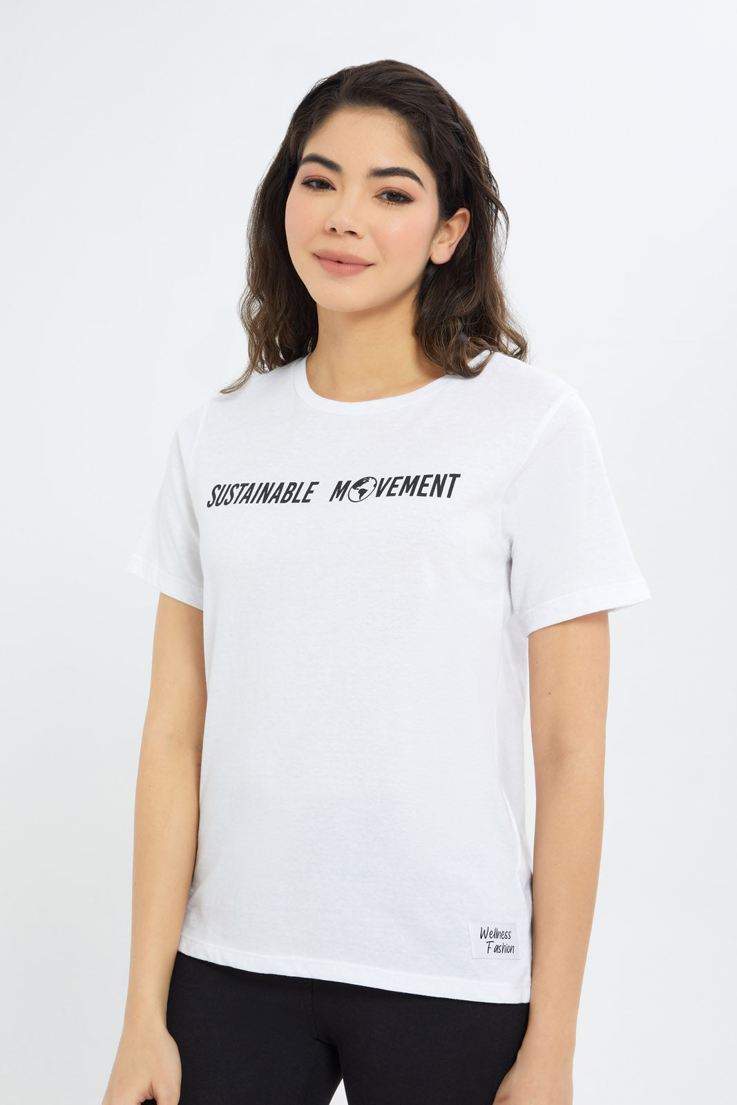 Redtag-Women-White-Solgan-Tee-Category:T-Shirts,-Colour:White,-Deals:New-In,-Filter:Women's-Clothing,-H1:LWR,-H2:LAD,-H3:SPW,-H4:ATS,-New-In-Women-APL,-Non-Sale,-RMD,-S23B,-Season:S23B,-Section:Women,-Sustainable,-Women-T-Shirts-Women's-