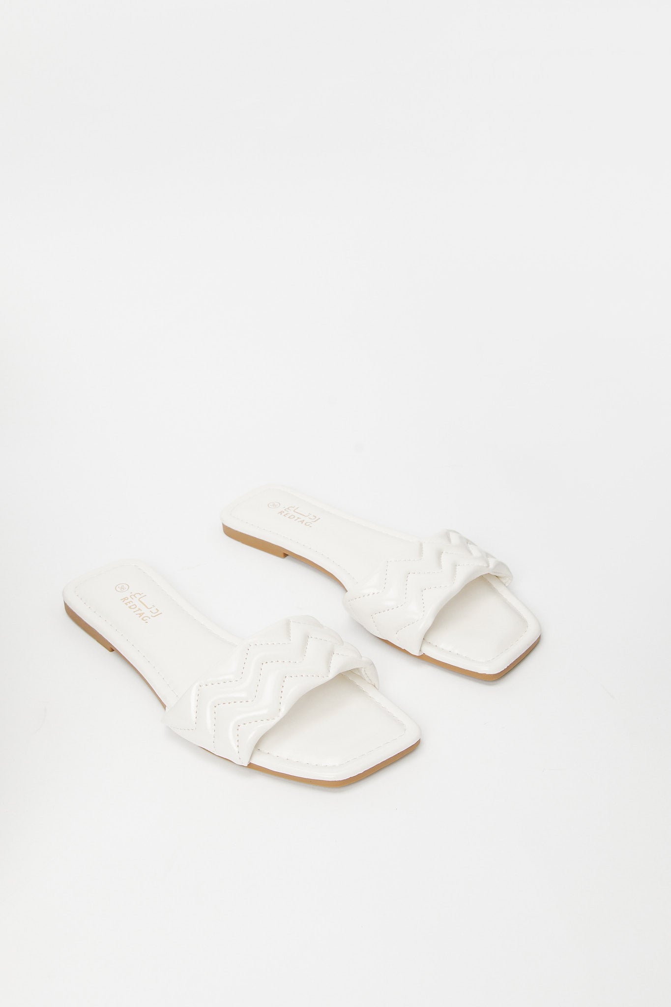 Redtag-White-Quilt-Mule-Category:Sandals,-Colour:White,-Deals:New-In,-Filter:Women's-Footwear,-H1:FOO,-H2:LAD,-H3:SAF,-H4:SAN,-LEC-Sandals,-N/A,-New-In-Women-FOO,-Non-Sale,-S23B,-Season:S23B,-Section:Women-Women's-