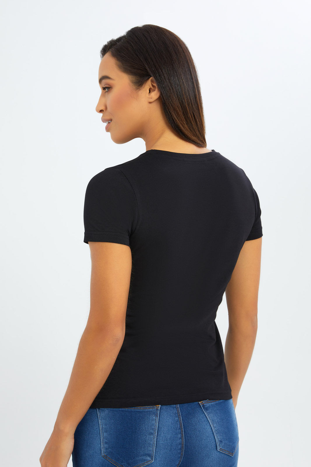 Redtag-Women-Black-French-Graphic-Tee-Category:T-Shirts,-Colour:Black,-Deals:New-In,-Filter:Women's-Clothing,-H1:LWR,-H2:LAD,-H3:TSH,-H4:CAT,-New-In-Women-APL,-Non-Sale,-PPE,-S23C,-Season:S23C,-Section:Women,-Women-T-Shirts-Women's-