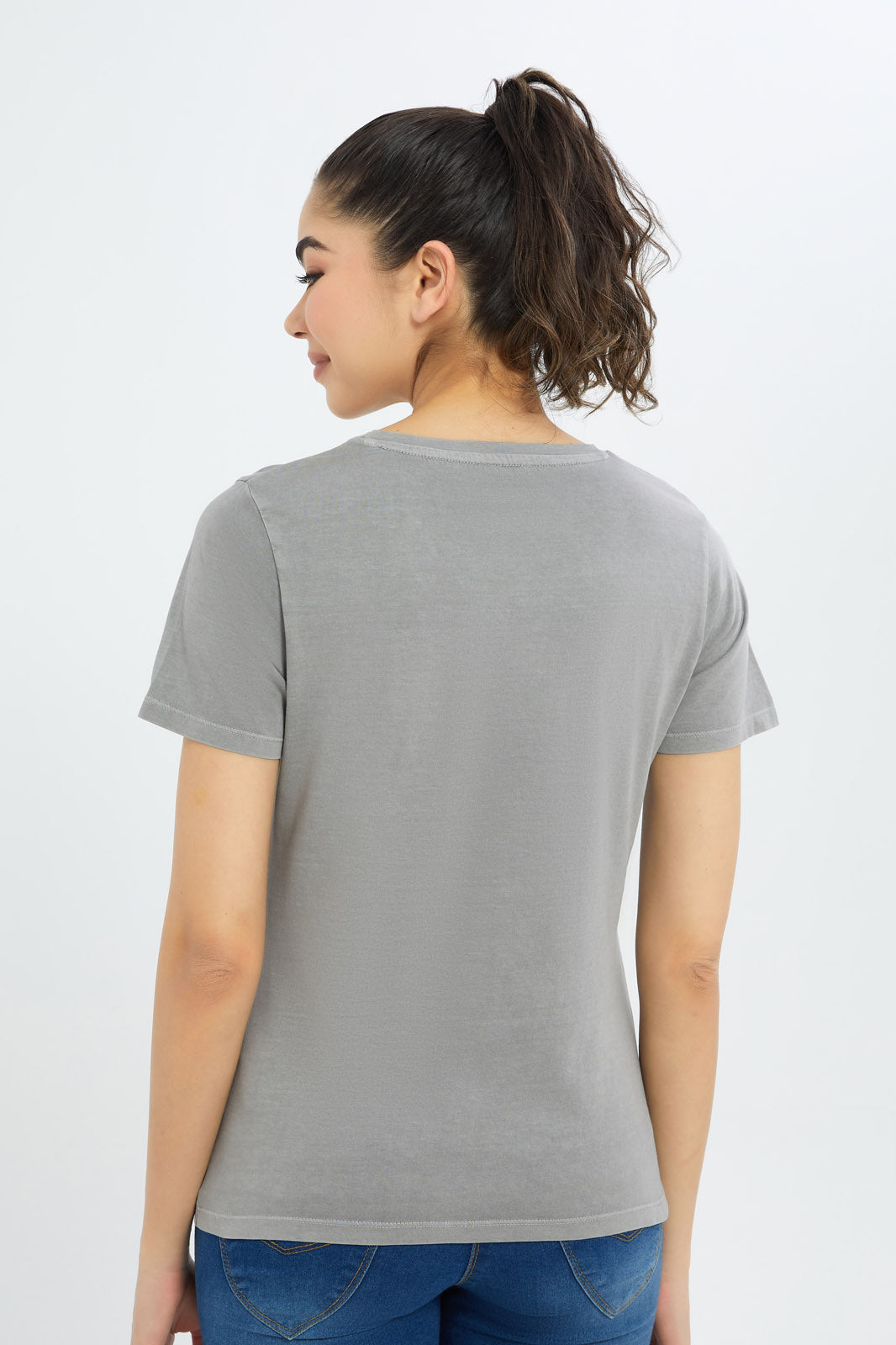 Redtag-Women-Acid-Wash-Minnie-\Printed-T-Shirt-Category:T-Shirts,-CHA,-CHR:CHR,-Colour:Charcoal,-Deals:New-In,-Event:STRATEGY,-Filter:Women's-Clothing,-H1:LWR,-H2:LAD,-H3:TSH,-H4:CAT,-New-In-Women-APL,-Non-Sale,-Promo:TBL,-S23C,-Season:S23C,-Section:Women,-TBL,-Women-T-Shirts-Women's-