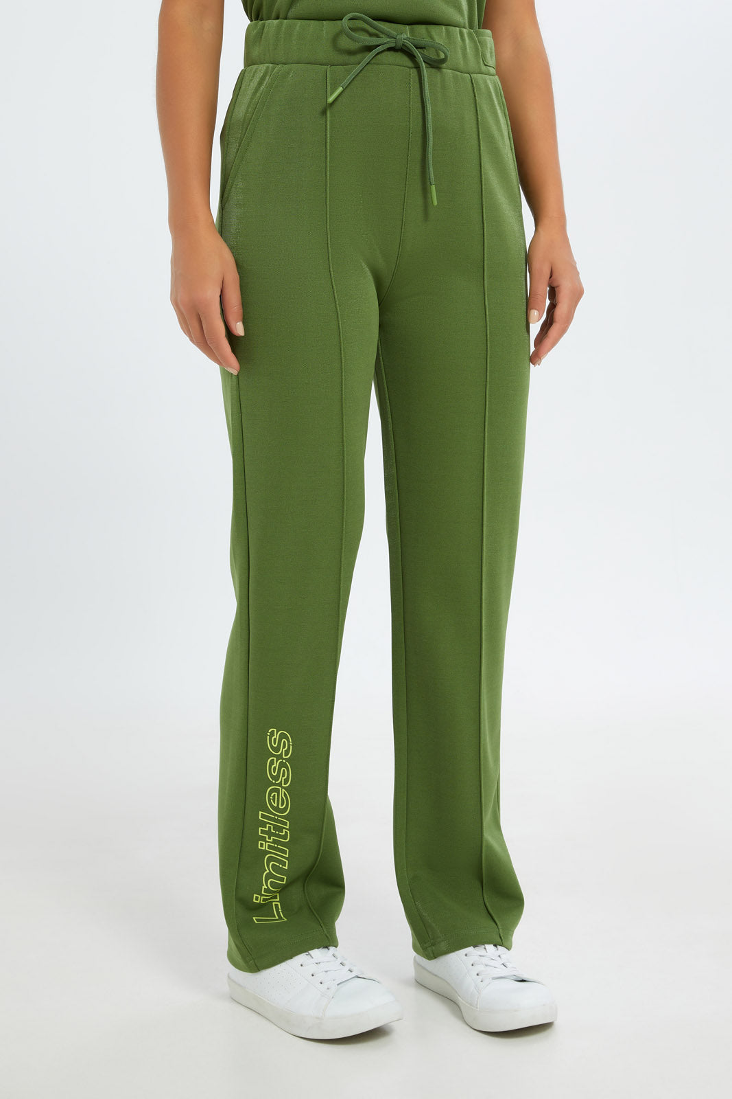 Redtag-Women-Green-Wide-Leg-Active-Pant-Category:Joggers,-Colour:Green,-Deals:New-In,-Filter:Women's-Clothing,-H1:LWR,-H2:LAD,-H3:SPW,-H4:ATP,-New-In-Women-APL,-Non-Sale,-S23C,-Season:S23C,-Section:Women,-Women-Joggers-Women's-