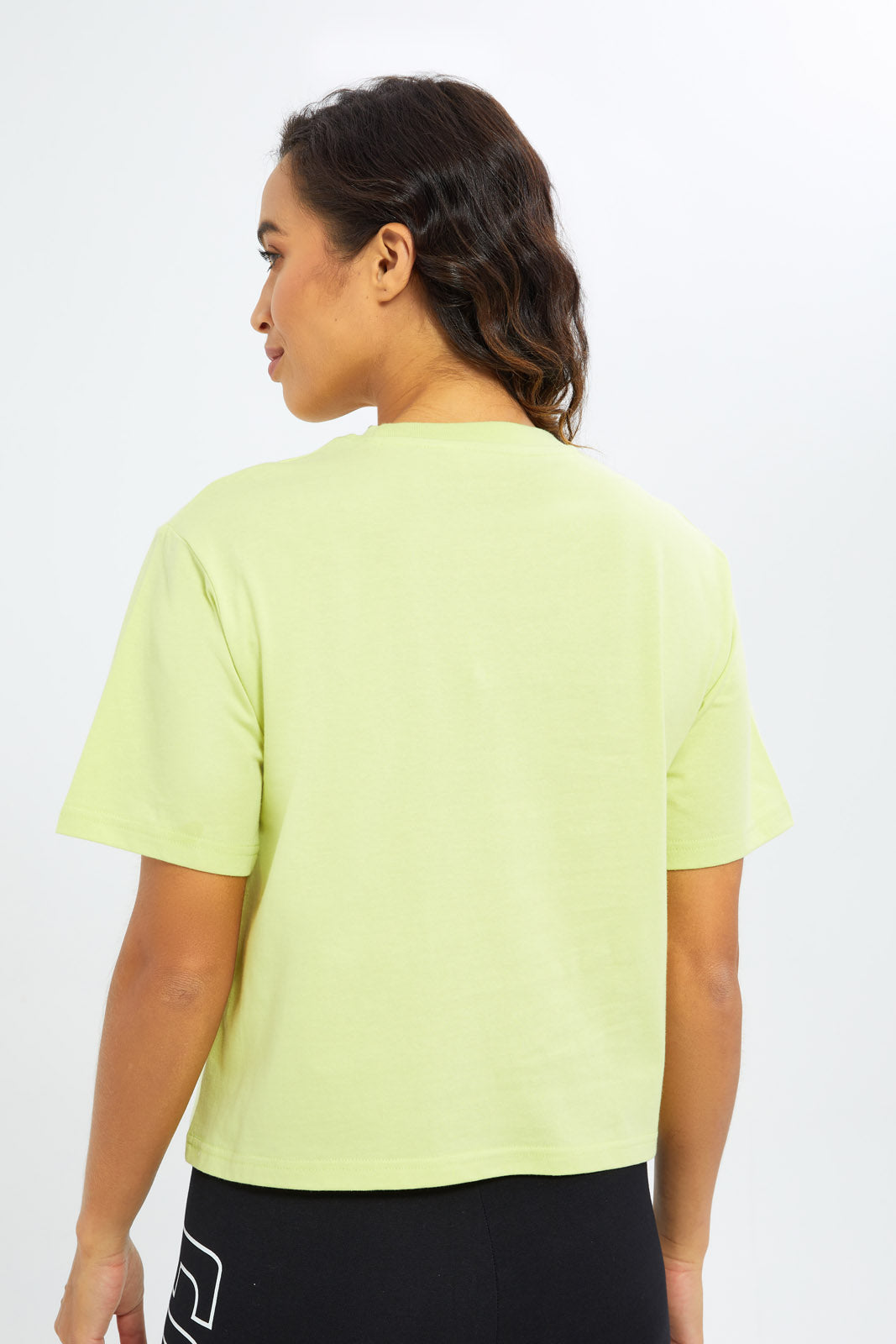 Redtag-Women-Green-Drop-Shoulder-Crop-Tee-Category:T-Shirts,-Colour:Green,-Deals:New-In,-Filter:Women's-Clothing,-H1:LWR,-H2:LAD,-H3:SPW,-H4:ATS,-New-In-Women-APL,-Non-Sale,-S23C,-Season:S23C,-Section:Women,-Women-T-Shirts-Women's-