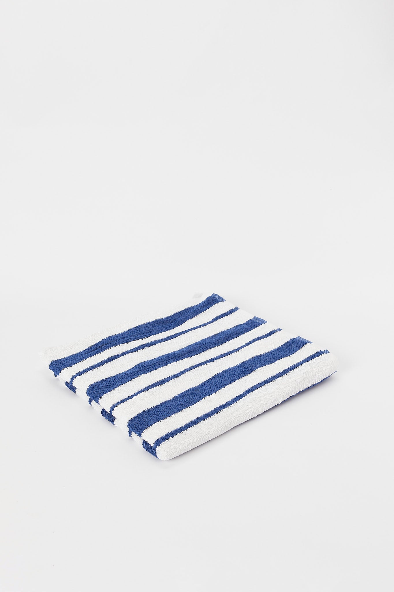 Blue And White Striped Bath Towel