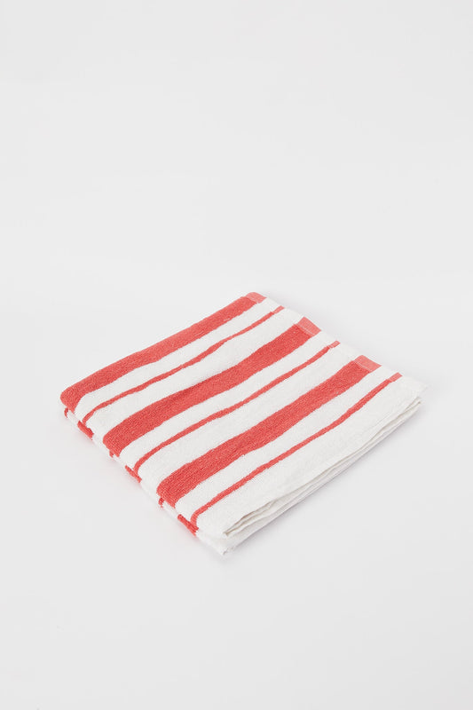 Redtag-Red-Stripe-Bath-Towel-Category:Towels,-Colour:Red,-Deals:New-In,-Filter:Home-Bathroom,-H1:HMW,-H2:BAC,-H3:TOW,-H4:BAT,-HMW-BAC-Towels,-New-In-HMW-BAC,-Non-Sale,-S23B,-Season:S23B,-Section:Homewares-Home-Bathroom-