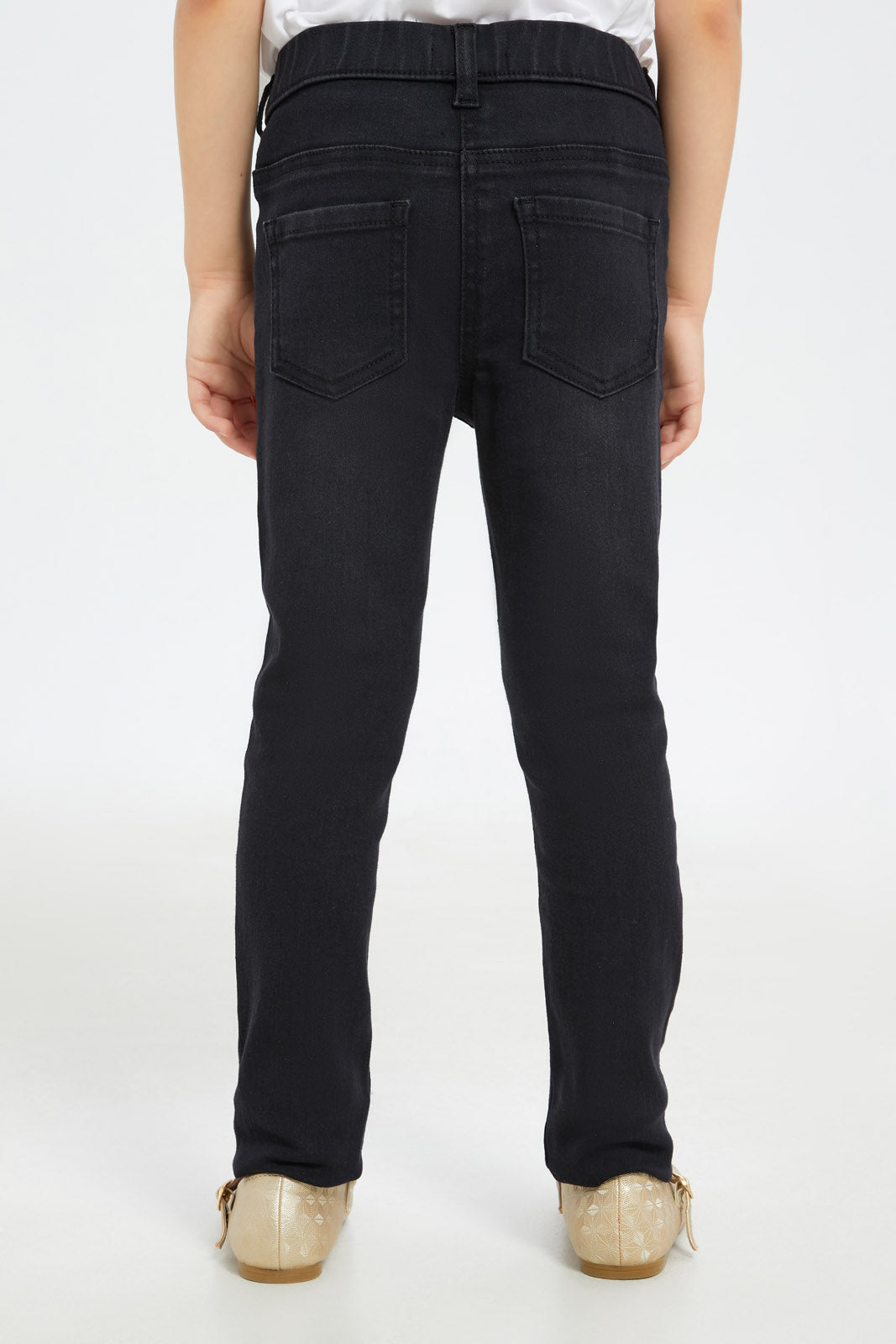 Redtag-Girls-Black-Jeggings-With-Sequins-Category:Jeggings,-Colour:Black,-Deals:New-In,-Filter:Girls-(2-to-8-Yrs),-GIR-Jeggings,-H1:KWR,-H2:GIR,-H3:DNB,-H4:JEG,-New-In-GIR-APL,-Non-Sale,-S23C,-Season:S23C,-Section:Girls-(0-to-14Yrs)-Girls-2 to 8 Years