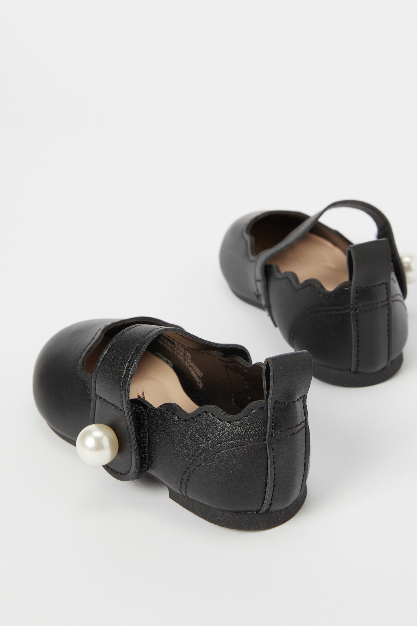 Redtag-Black-Pearl-Detail-Ballerina-Category:Shoes,-Colour:Black,-Deals:New-In,-Filter:Girls-Footwear-(1-to-3-Yrs),-H1:FOO,-H2:ING,-H3:SHO,-H4:CAH,-ING-Shoes,-N/A,-New-In-ING-FOO,-Non-Sale,-S23B,-Season:S23B,-Section:Girls-(0-to-14Yrs)-Infant-Girls-1 to 3 Years