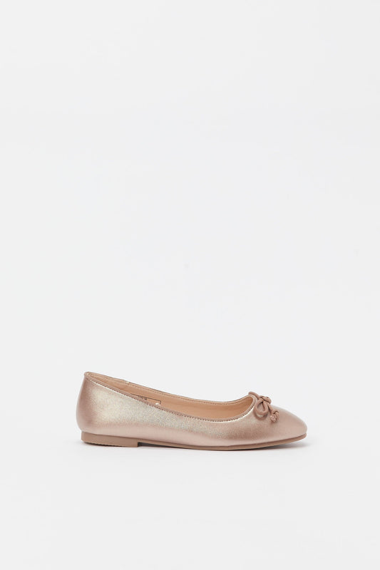 Redtag-Copper-Bow-Ballerina-Category:Shoes,-Colour:Copper,-Deals:New-In,-Filter:Girls-Footwear-(5-to-14-Yrs),-GSR-Shoes,-H1:FOO,-H2:GSR,-H3:SHO,-H4:CAH,-N/A,-New-In-GSR-FOO,-Non-Sale,-S23B,-Season:S23B,-Section:Girls-(0-to-14Yrs)-Senior-Girls-5 to 14 Years