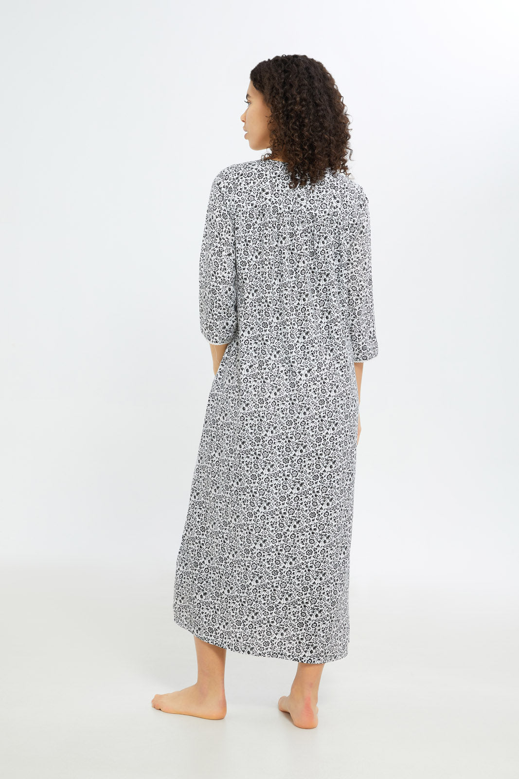 Redtag-Women-White-Longsleeves-Nightgown-Category:Nightgowns,-Colour:White,-Deals:New-In,-Filter:Women's-Clothing,-H1:LWR,-H2:LDN,-H3:NWR,-H4:NGN,-New-In-Women-APL,-Non-Sale,-RMD,-S23C,-Season:S23C,-Section:Women,-Women-Nightgowns--