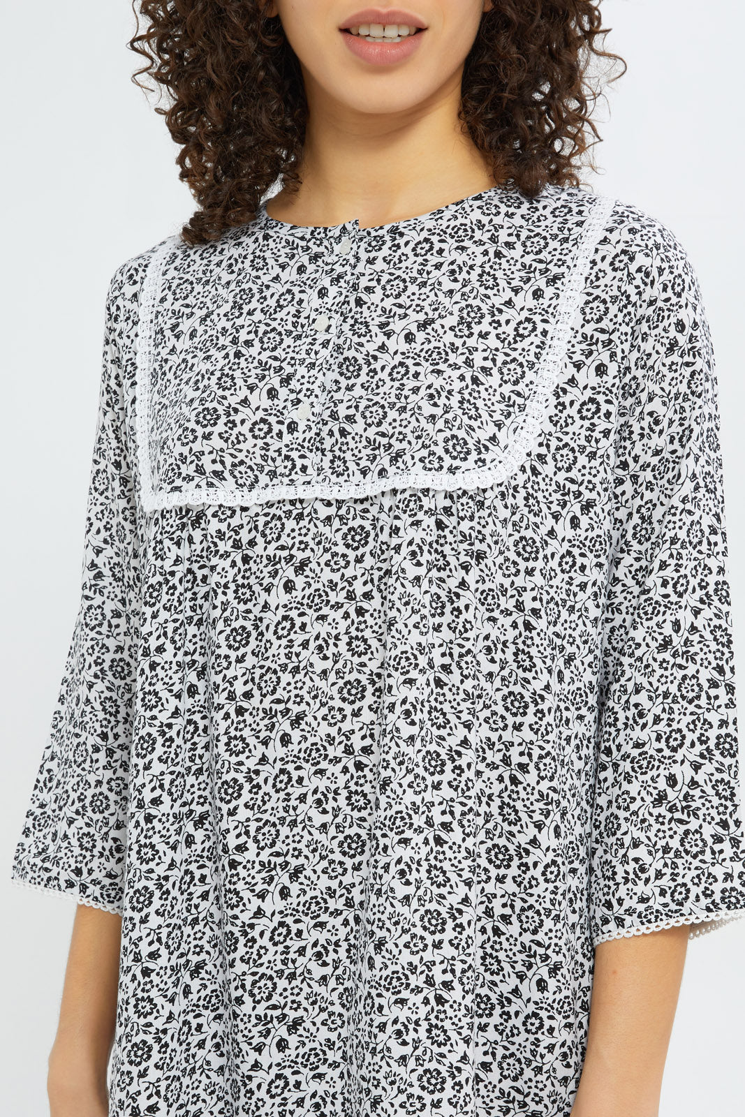 Redtag-Women-White-Longsleeves-Nightgown-Category:Nightgowns,-Colour:White,-Deals:New-In,-Filter:Women's-Clothing,-H1:LWR,-H2:LDN,-H3:NWR,-H4:NGN,-New-In-Women-APL,-Non-Sale,-RMD,-S23C,-Season:S23C,-Section:Women,-Women-Nightgowns--