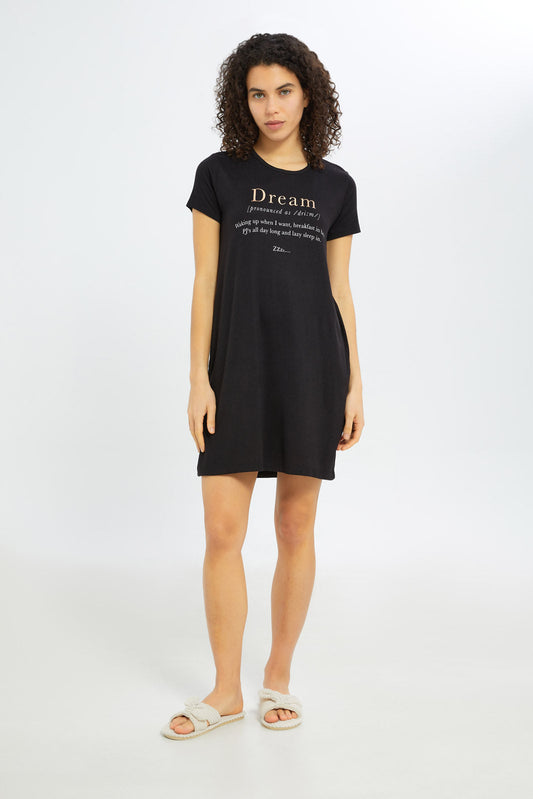 Redtag-Women-Mint-Solid-Short-Sleeves-Nightshirt-Category:Nightshirts,-Colour:Mint,-Deals:New-In,-Filter:Women's-Clothing,-H1:LWR,-H2:LDN,-H3:NWR,-H4:NSH,-New-In-Women-APL,-Non-Sale,-RMD,-S23C,-Season:S23C,-Section:Women,-Women-Nightshirts--