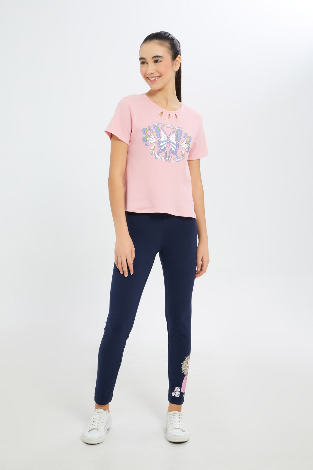 Redtag-Girls-Navy-Placement-Print-Leggings-Category:Leggings,-Colour:Navy,-Deals:New-In,-Filter:Senior-Girls-(8-to-14-Yrs),-GSR-Leggings,-H1:KWR,-H2:GSR,-H3:TRS,-H4:LEG,-New-In-GSR-APL,-Non-Sale,-Promo:TBL,-S23C,-Season:S23C,-Section:Girls-(0-to-14Yrs),-TBL-Senior-Girls-9 to 14 Years