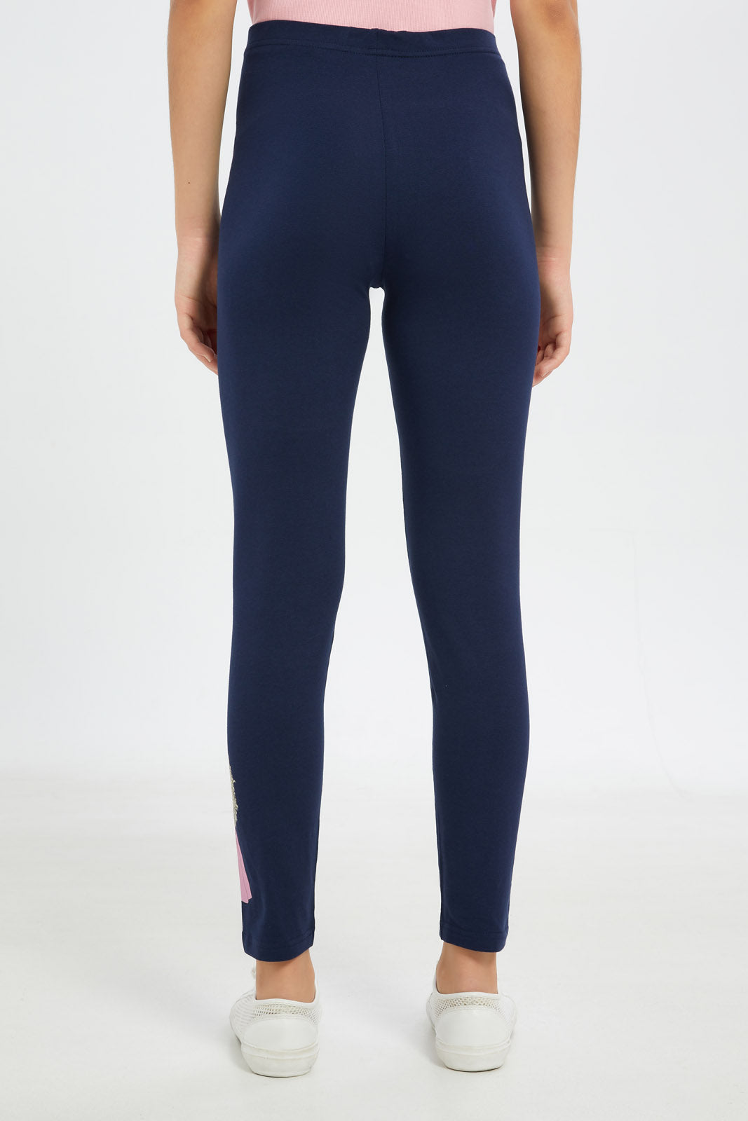 Redtag-Girls-Navy-Placement-Print-Leggings-Category:Leggings,-Colour:Navy,-Deals:New-In,-Filter:Senior-Girls-(8-to-14-Yrs),-GSR-Leggings,-H1:KWR,-H2:GSR,-H3:TRS,-H4:LEG,-New-In-GSR-APL,-Non-Sale,-Promo:TBL,-S23C,-Season:S23C,-Section:Girls-(0-to-14Yrs),-TBL-Senior-Girls-9 to 14 Years