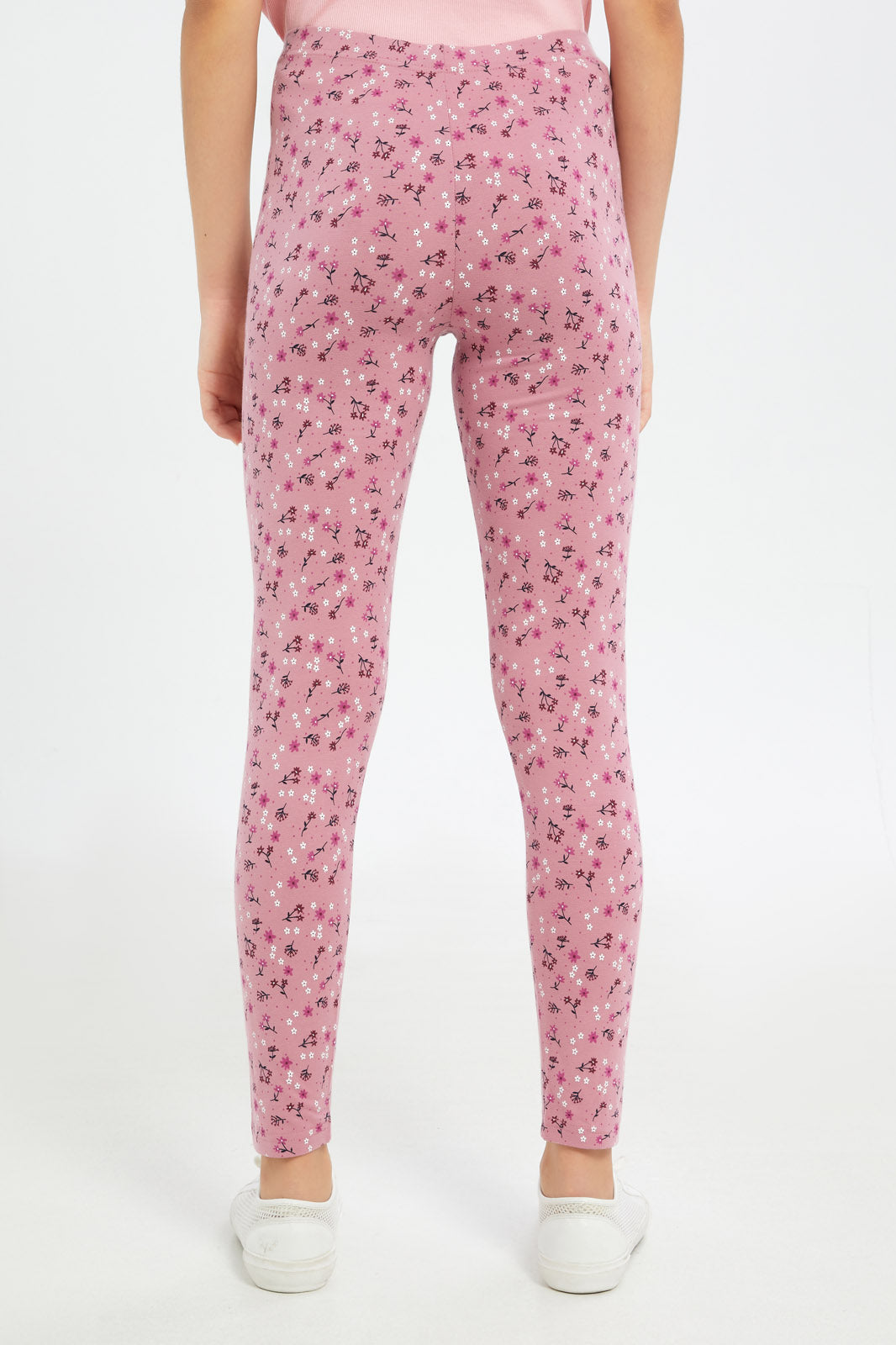 Redtag-Girls-Pink-Floral-Aop-Leggings-Category:Leggings,-Colour:Assorted,-Deals:New-In,-Filter:Senior-Girls-(8-to-14-Yrs),-GSR-Leggings,-H1:KWR,-H2:GSR,-H3:TRS,-H4:LEG,-New-In-GSR-APL,-Non-Sale,-Promo:TBL,-S23C,-Season:S23C,-Section:Girls-(0-to-14Yrs),-TBL-Senior-Girls-9 to 14 Years