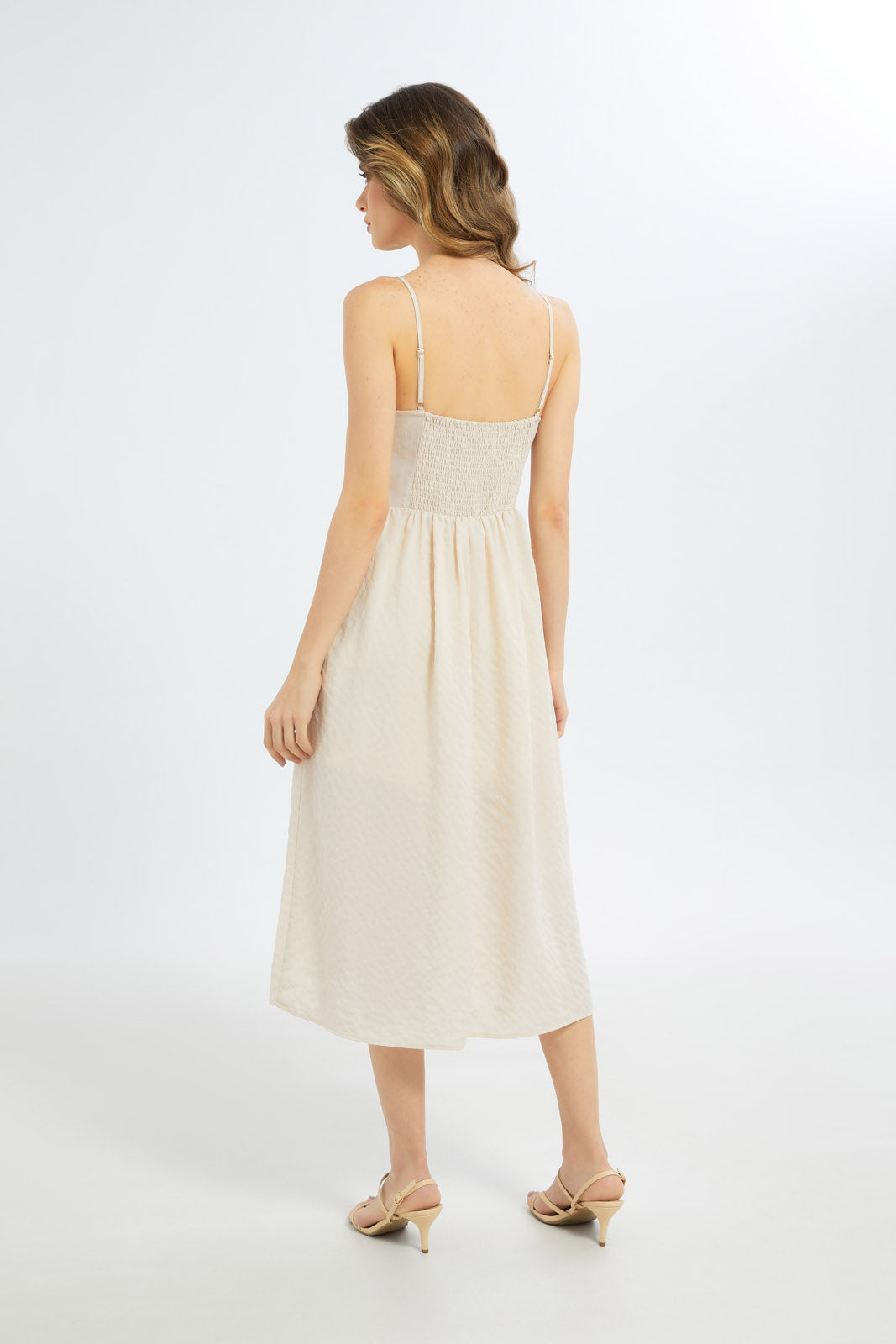 Redtag-Women-Sand-Dress-Category:Dresses,-Colour:Sand,-Deals:New-In,-Filter:Women's-Clothing,-LDC,-LDC-Dresses,-New-In-LDC-APL,-Non-Sale,-S23C,-Section:Women-Women's-