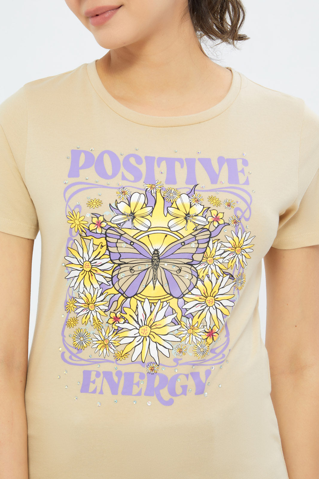 Redtag-Women-Cream-Retro-Embellished-T-Shirt-Category:T-Shirts,-Colour:Cream,-Deals:New-In,-Filter:Women's-Clothing,-H1:LWR,-H2:LAD,-H3:TSH,-H4:CAT,-New-In-Women-APL,-Non-Sale,-Promo:TBL,-S23C,-Season:S23C,-Section:Women,-TBL,-Women-T-Shirts-Women's-