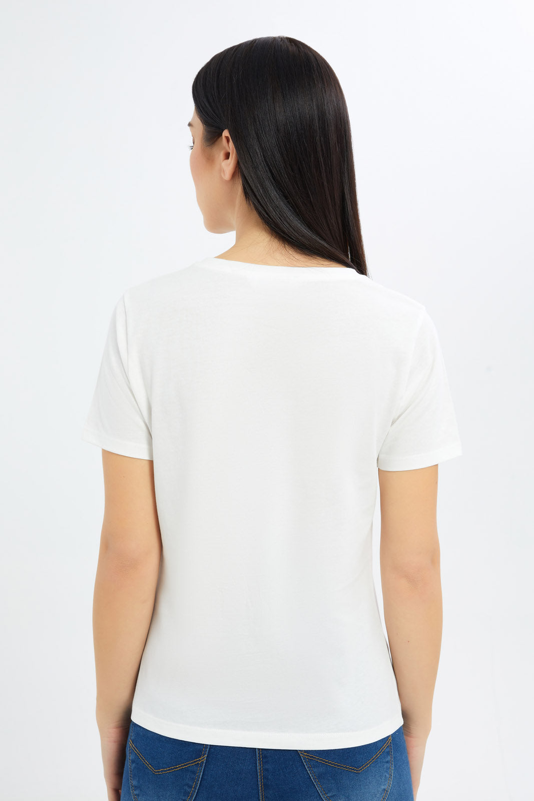Redtag-Women-White-Retro-Embellished-T-Shirt-Category:T-Shirts,-Colour:White,-Deals:New-In,-Filter:Women's-Clothing,-H1:LWR,-H2:LAD,-H3:TSH,-H4:CAT,-New-In-Women-APL,-Non-Sale,-Promo:TBL,-S23C,-Season:S23C,-Section:Women,-TBL,-Women-T-Shirts-Women's-